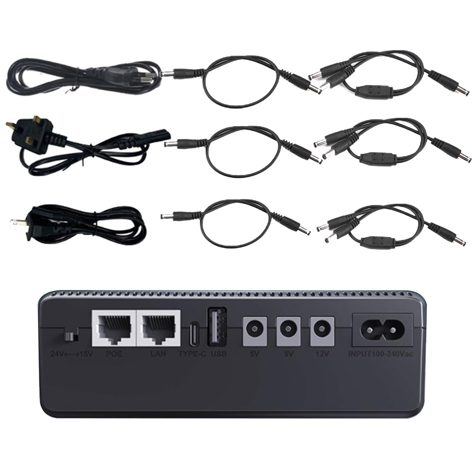 Buerfu 10400mAh Backup Battery for Router & WiFi Camera - Compact UPS Uninterruptible Power Supply for Security Systems - Perfect for Home/Office Network & Surveillance During Power Outages