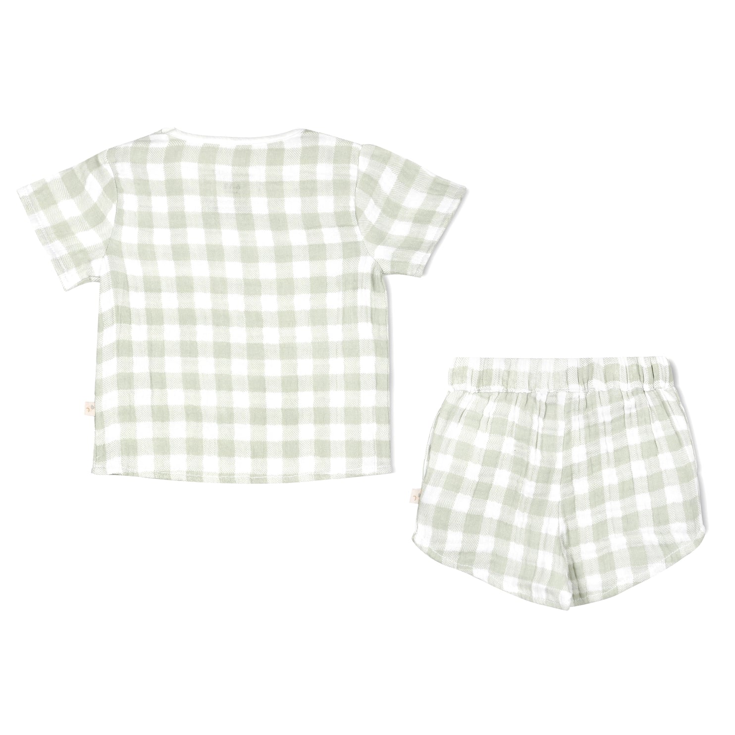Organic Cotton Gingham Top and Shorts Set for Women - Summer Outfit, Casual Wear, Lounge & Beach Vacation Outfits