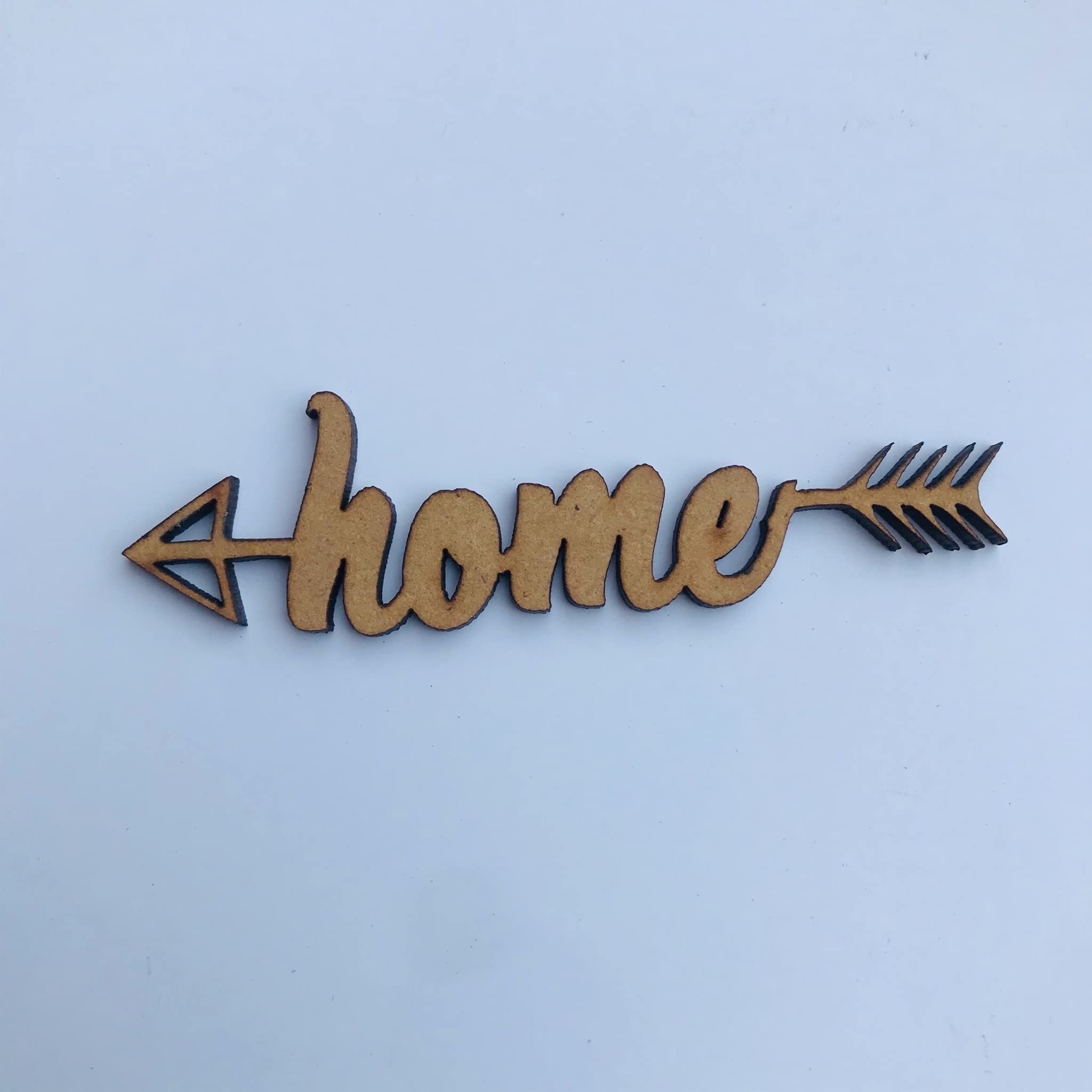G2g 14-Piece Wooden Love Home Believe Arrow MDF Craft Shapes Set - 3 Inch Scrapbook Embellishments for DIY Cards, Journals & Home Decor