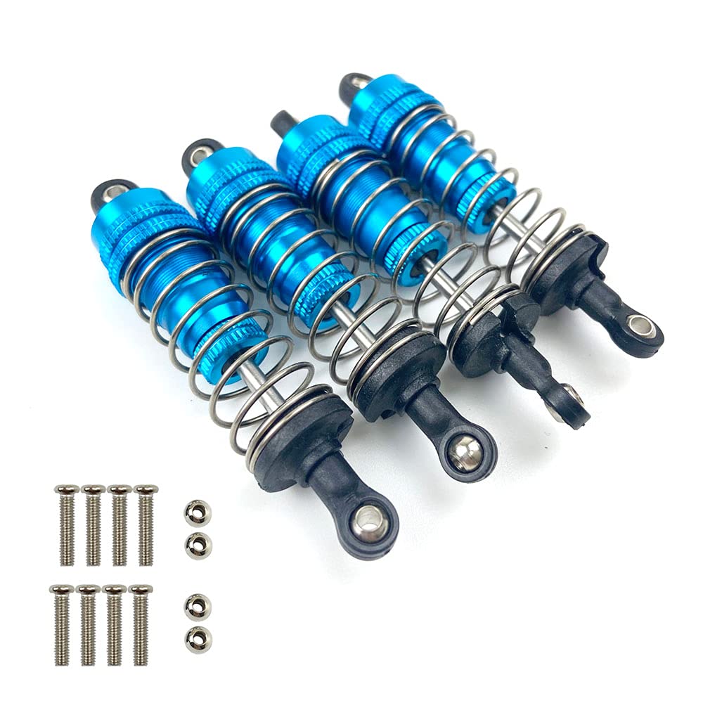 BAIJAC 2PCS Aluminum Metal Front & Rear Shock Absorbers for 1/14 WLtoys 144001 1316 RC Car Crawler Short Course Truck - Red | Upgrade Parts for Off-Road Racing & Crawling Performance