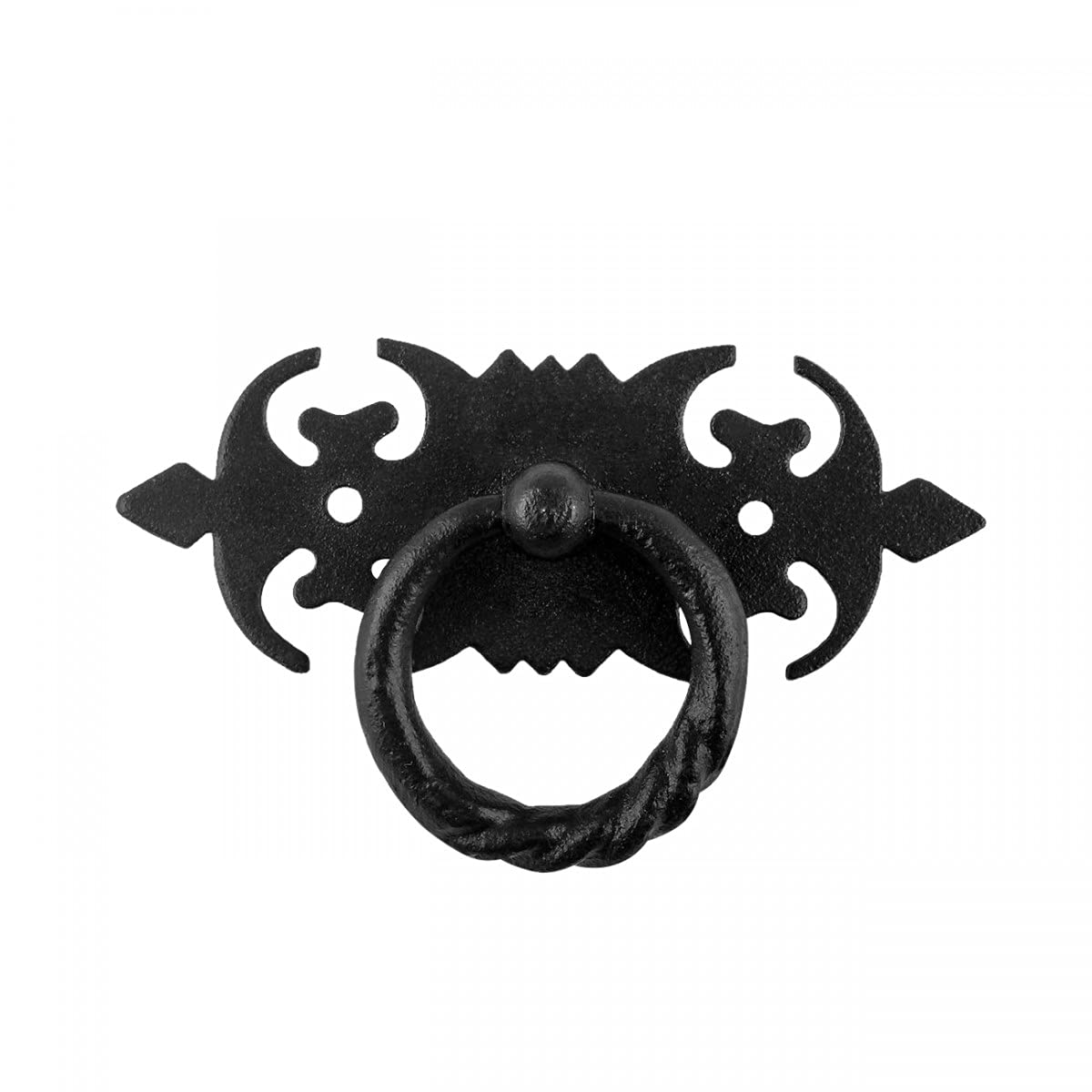 Antique Black Wrought Iron 3.5 Inch Cabinet Handles with Mounting Hardware - Vintage Drawer Pulls for Kitchen & Bathroom Renovation | Perfect for Farmhouse, Rustic, and Industrial Style Cabinets