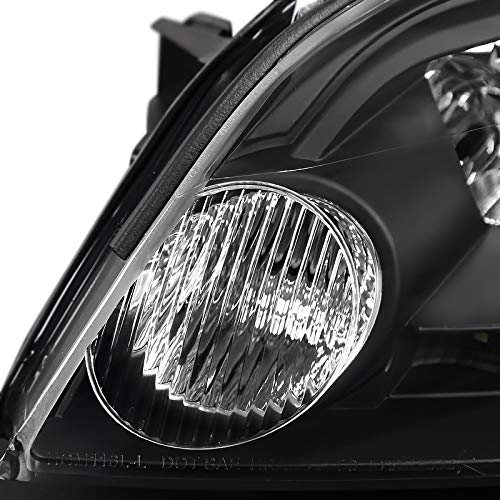 06-13 & 06-07 Car Replacement Headlights with LED Bulbs - Black Housing Headlamp Assembly for Improved Night Driving Visibility