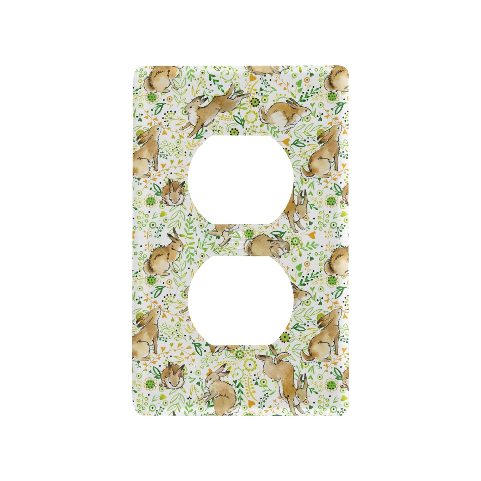 Adorable Bunny Rabbit Light Switch Cover Plate - Decorative Electrical Outlet Cover for Home & Office - Perfect for Nursery, Kids Room, and Playroom Decor