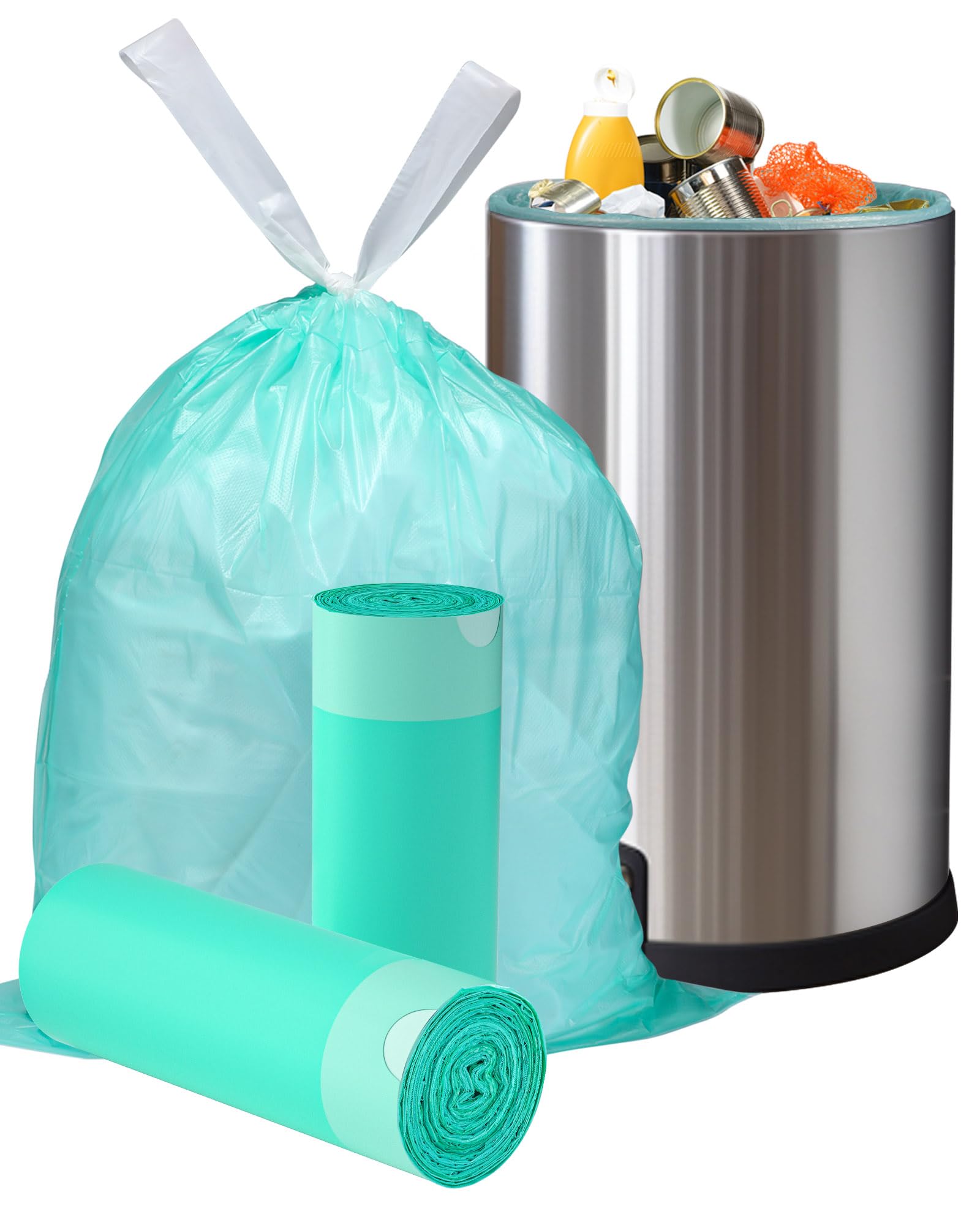 AYOTEE 8 Gallon Compostable Trash Bags - 50 Count Eco-Friendly Small Garbage Bags for Kitchen, Bathroom & Office Waste Disposal - Strong Biodegradable Trash Liners for Sustainable Living
