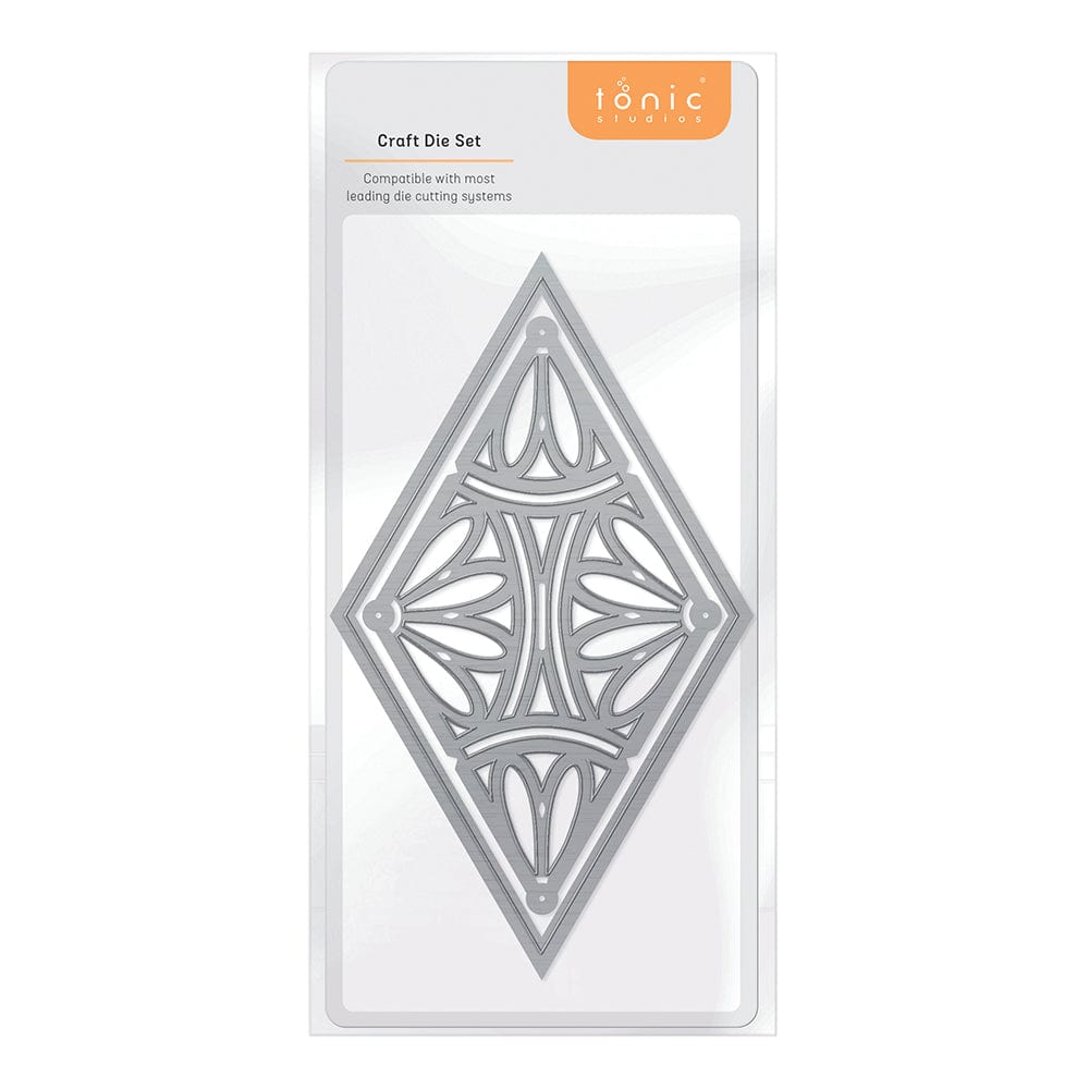 Tonic Studios 4464E Spring Diamond Patchwork Die Set for Card Making, Scrapbooking, and DIY Crafts - Perfect for Spring and Wedding Invitations
