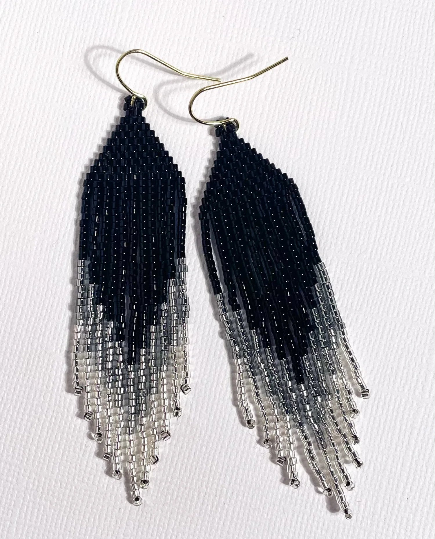 Elegant Black and Silver Fringe Earrings for Women - Boho Chic Dangle Statement Jewelry - Perfect for Parties, Weddings & Date Nights
