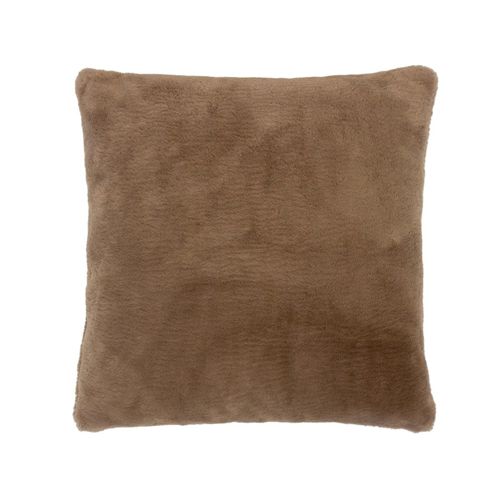 Frida Mocha Square Filled Cushion - Soft Decorative Throw Pillow for Sofa, Bed & Home Decor - Perfect for Living Room, Bedroom & Office Comfort