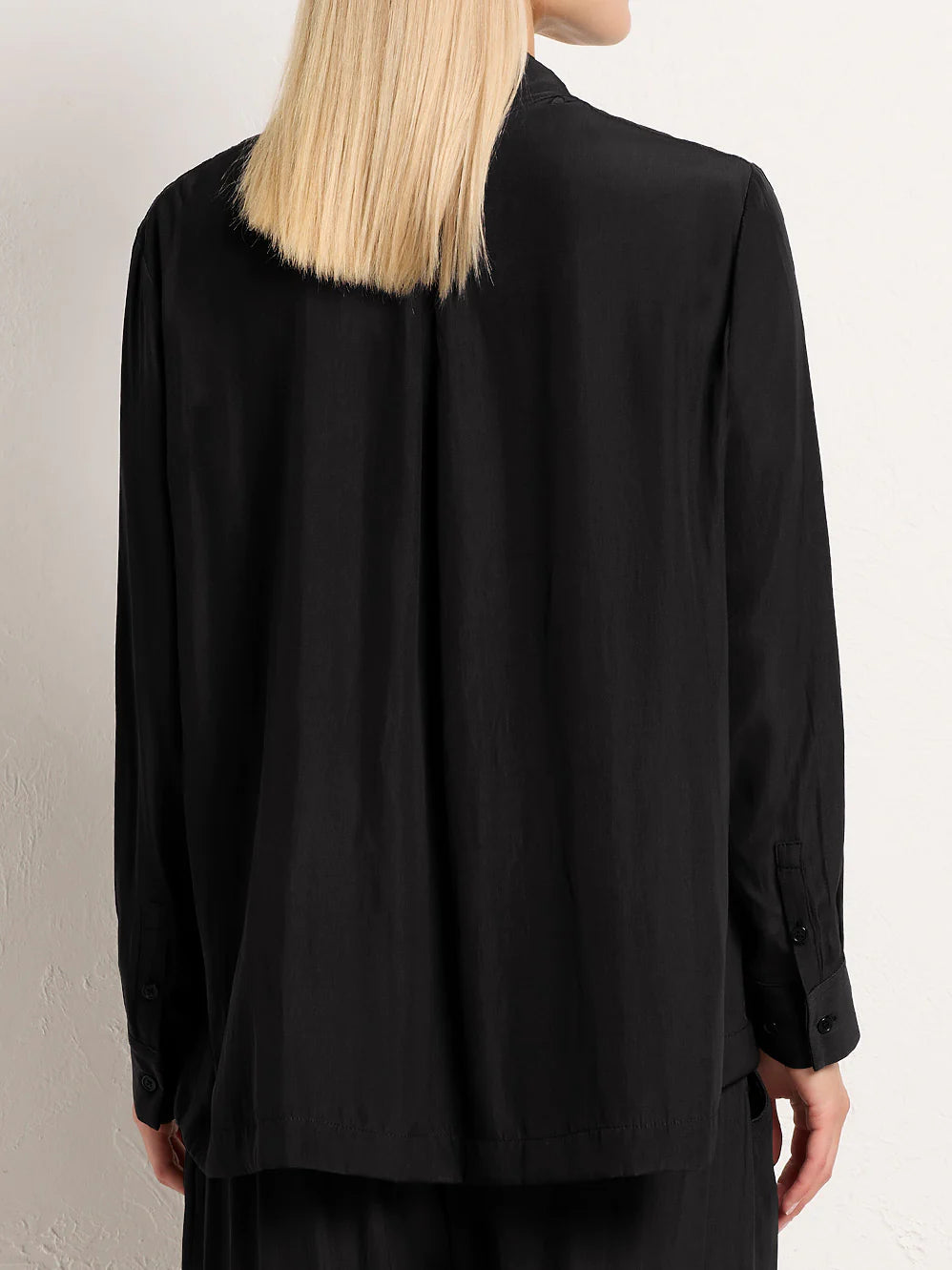 Stylish Bevel Neck Shirt in Coal Black - Perfect for Casual Outfits & Office Wear