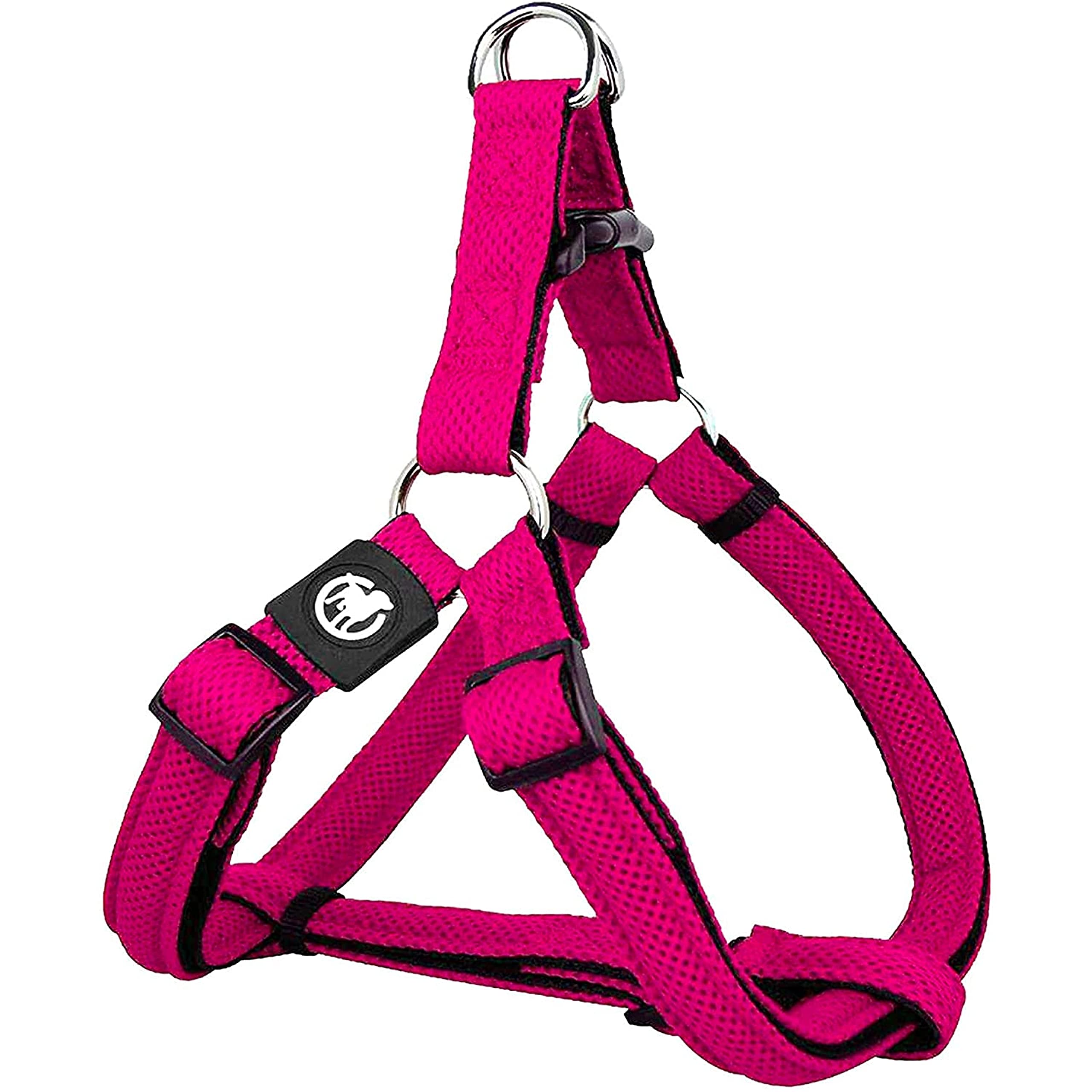 DDOXX Air Mesh Step-in Dog Harness - Adjustable No-Pull Vest for Small Dogs, Breathable Soft Pet Harness with Reflective Strips (Pink, Size S) - Perfect for Walking, Training & Outdoor Adventures