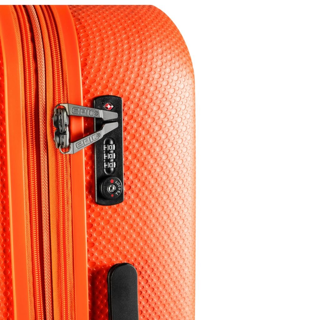 Epic GTO 5.0 65cm Medium Expandable Suitcase - Neon Orange | Lightweight Luggage for Travel, Business Trips & Vacations | Durable Spinner Carry-On with 360° Wheels