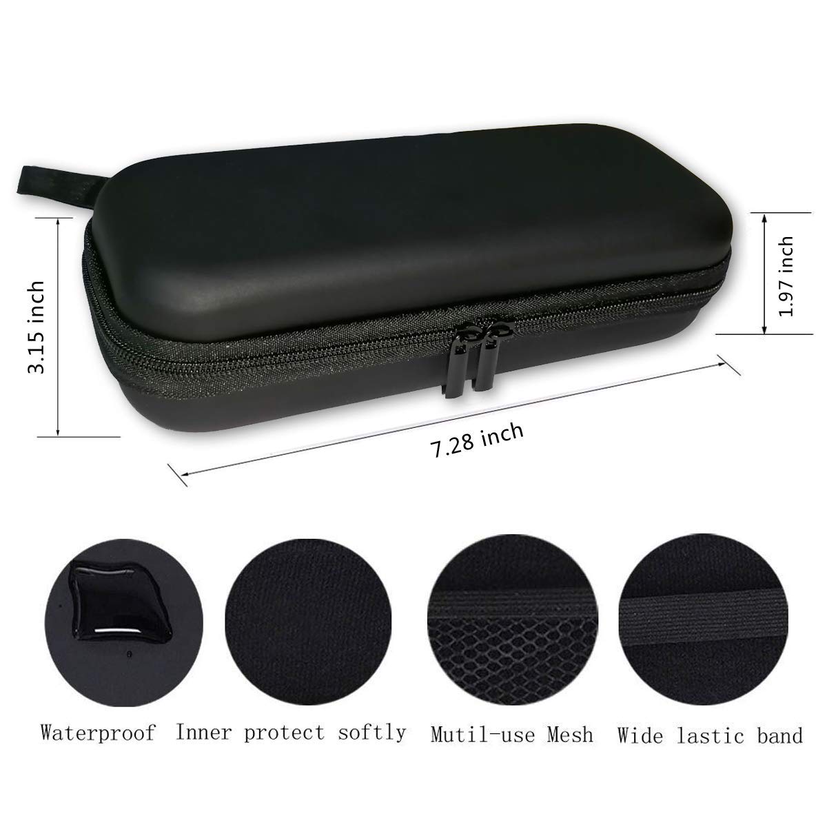 Hard Storage Travel Case for Micro Touch Solo Full Body Trimmer & Shaver - Durable Protective Cover with 2 Brushes | Perfect for Travel, Gym & Home Organization