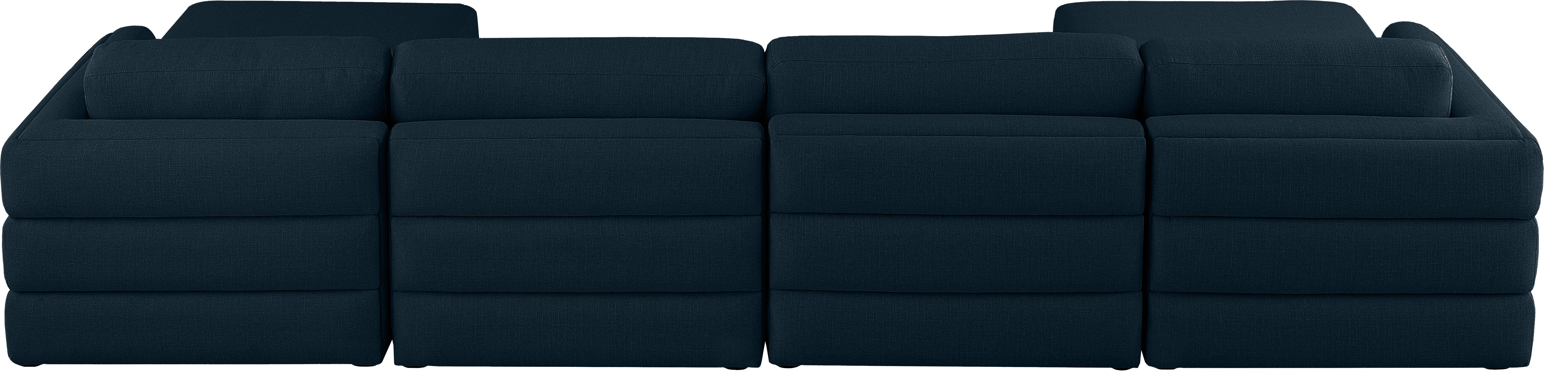 Beckham Durable Linen Textured Fabric Modular Sectional Sofa - Modern Living Room Furniture for Small Spaces & Apartments - Perfect for Family Gatherings, Movie Nights and Relaxing