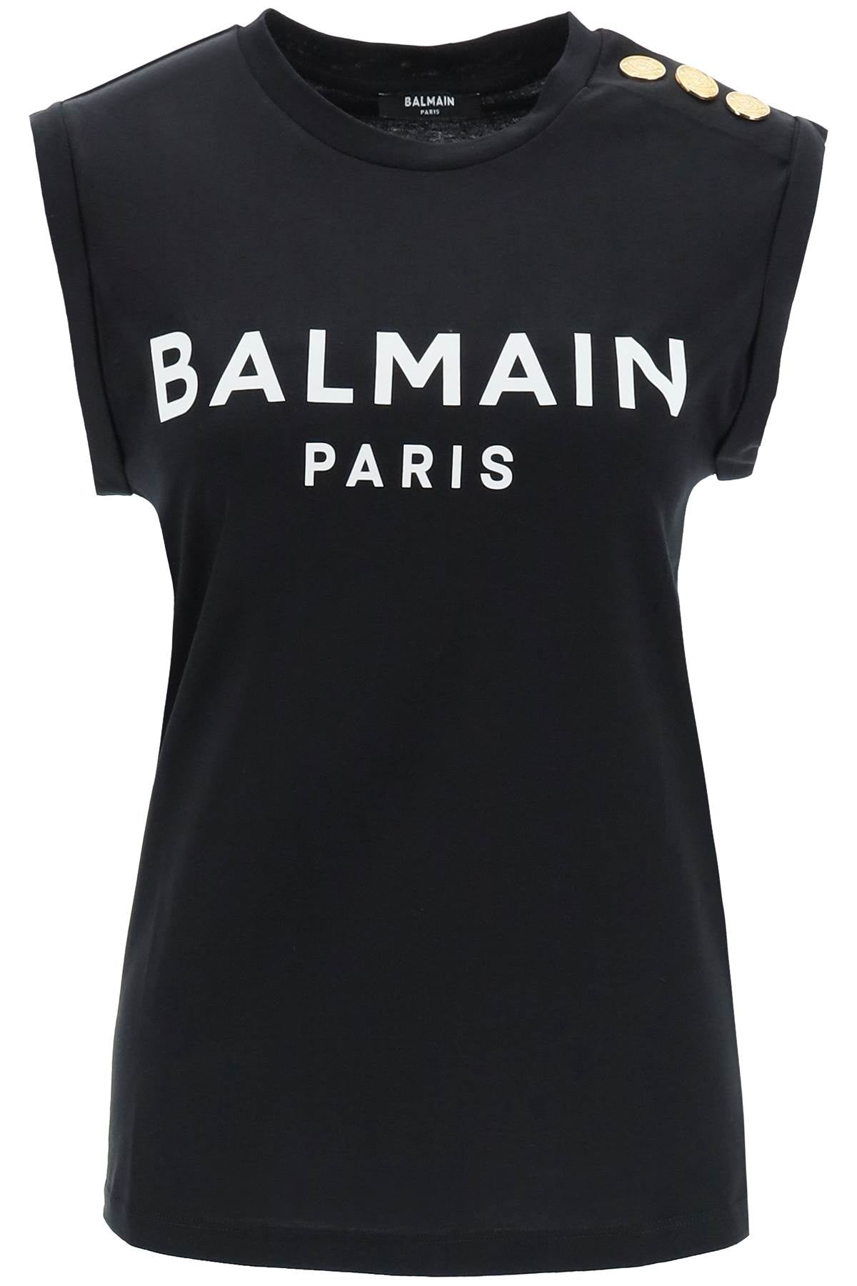 Balmain Logo Button-Up Top for Women | Stylish Designer Blouse for Casual & Evening Wear