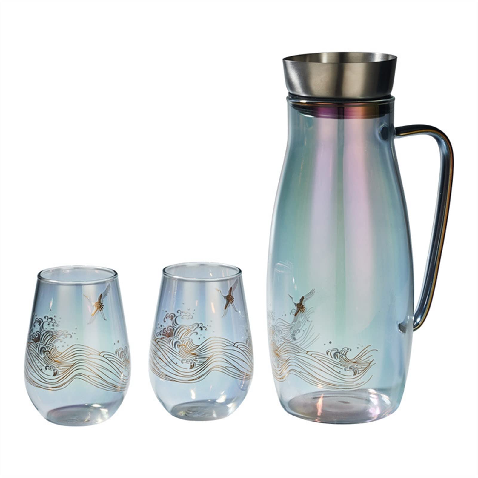 Premium Glass Water Pitcher with Handle - Heat-Resistant, BPA-Free, 1.5L Capacity - Elegant Carafe for Iced Tea, Lemonade, Juice & Water - Perfect for Home, Kitchen, Office & Outdoor Entertaining
