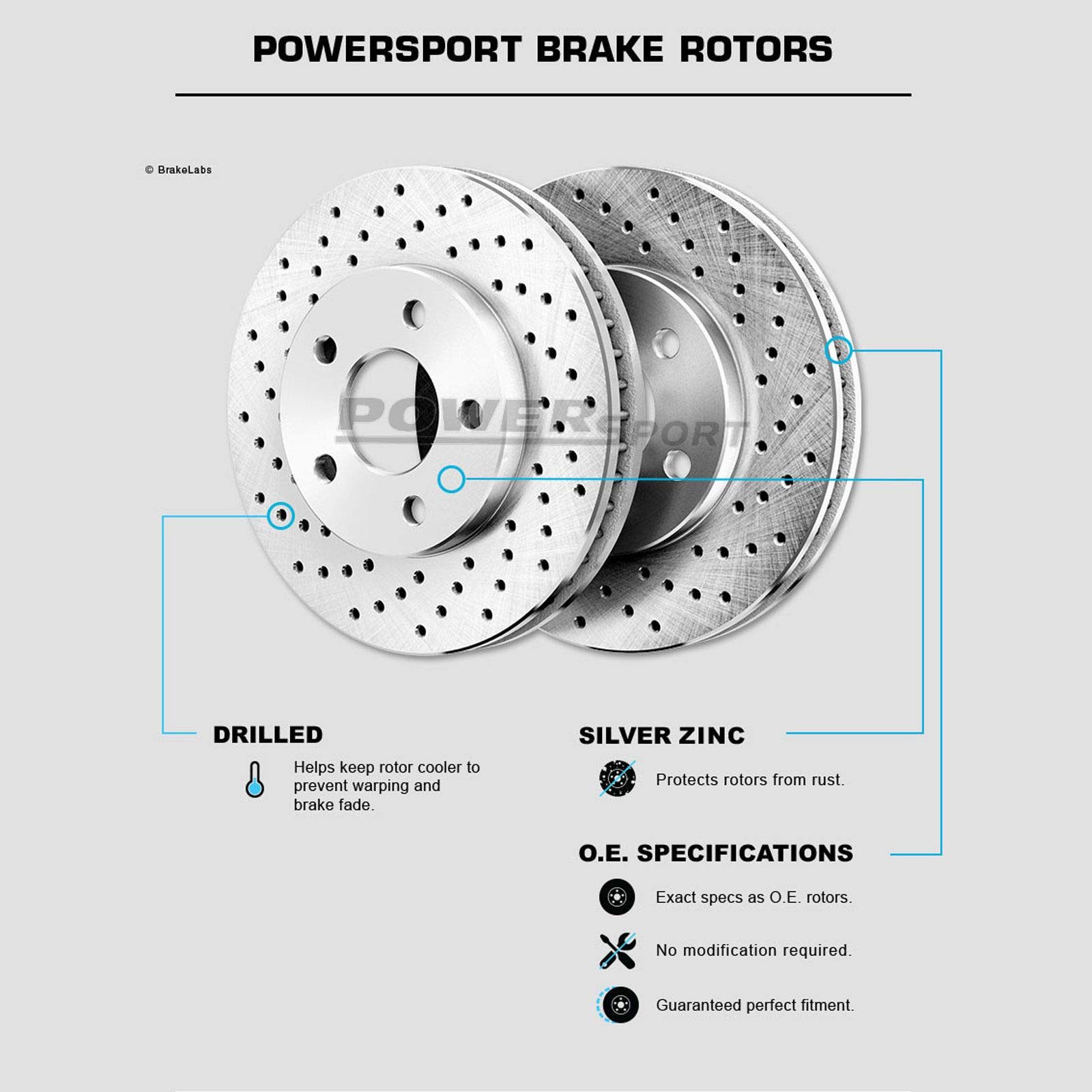 PowerSport Rear Brake Kit - Ceramic Brake Pads & Rotors for 2008-2014 Audi TT Quattro | High-Performance Braking System | Perfect for Daily Driving, Track Days & Performance Upgrades
