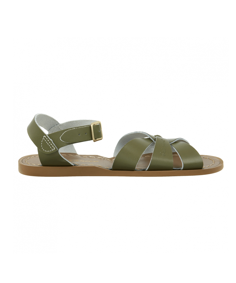 Saltwater Original Olive Sandals for Adults - Comfortable Beach & Outdoor Walking Sandals for Women and Men