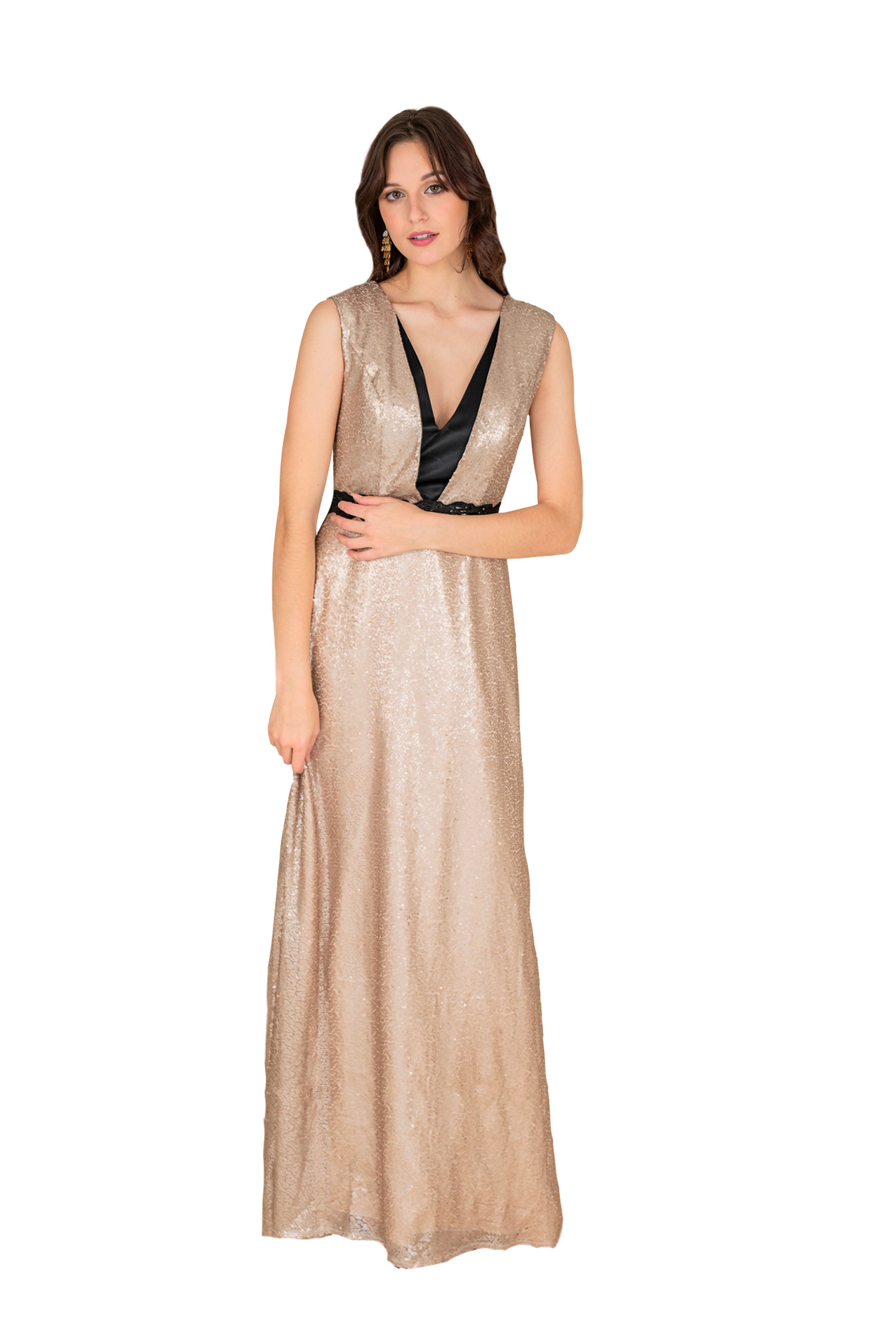 Elegant Sequin Train Formal Dress for Prom, Wedding & Evening Gala - Long Sparkly Evening Gown for Women