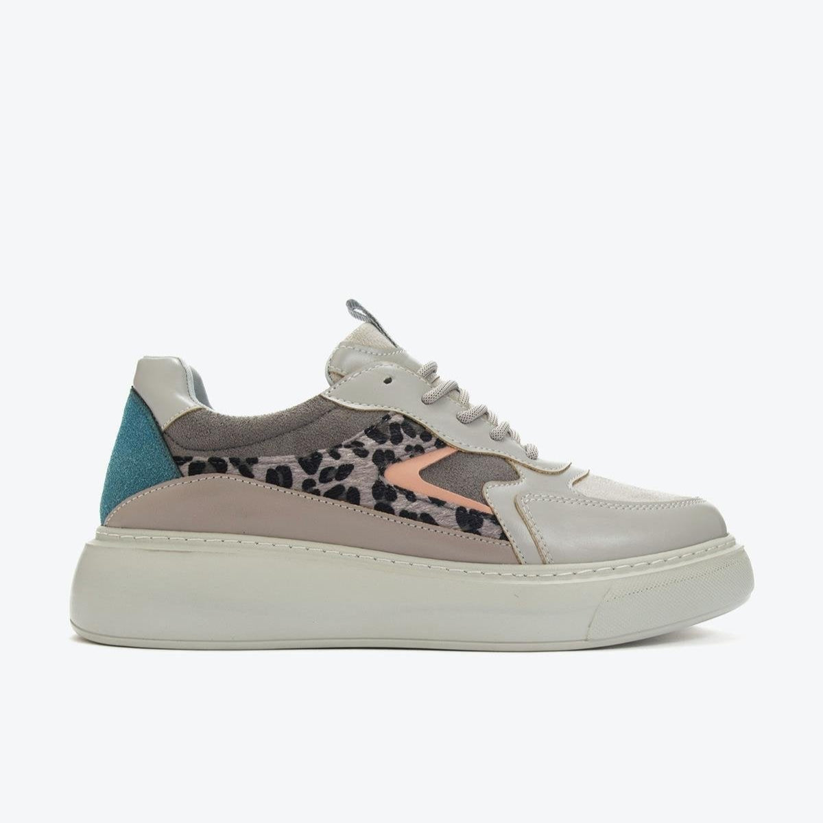 Ida Grey Platform Sneakers for Women - Trendy Chunky White Sneakers with Arch Support | Perfect for Casual Wear, Street Style & Everyday Comfort