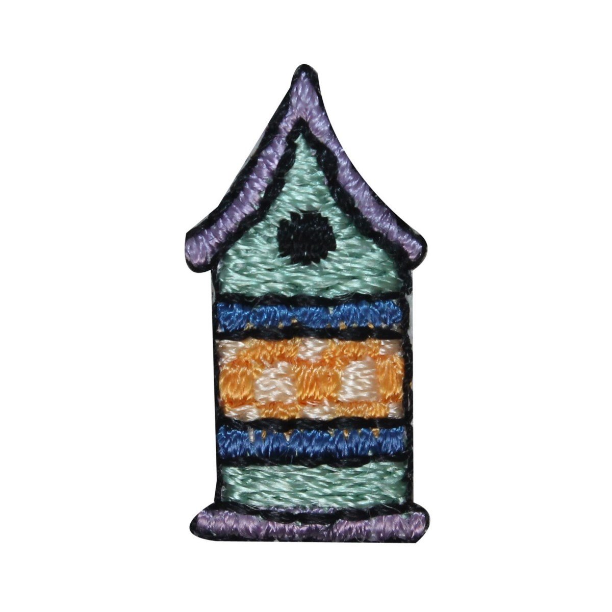 Lot of 3 Tiny Bird House Patch - Embroidered Iron On Applique for DIY Crafts, Home Decor & Costume Design | Perfect for Jackets, Bags & Scrapbooking