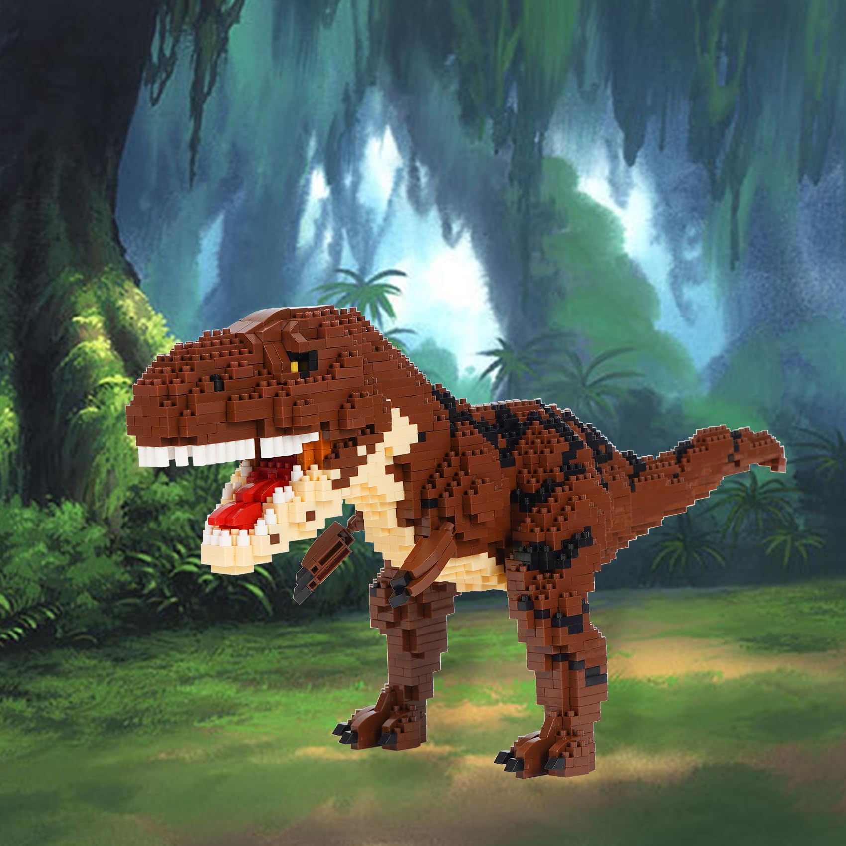 Micro Mini Dinosaur Building Blocks Kit - 3D Tyrannosaurus Rex Model for Kids & Adults | STEM Educational Toy, Creative Gift for Birthday & Christmas | Perfect for Home Decor, Office Display & DIY Projects