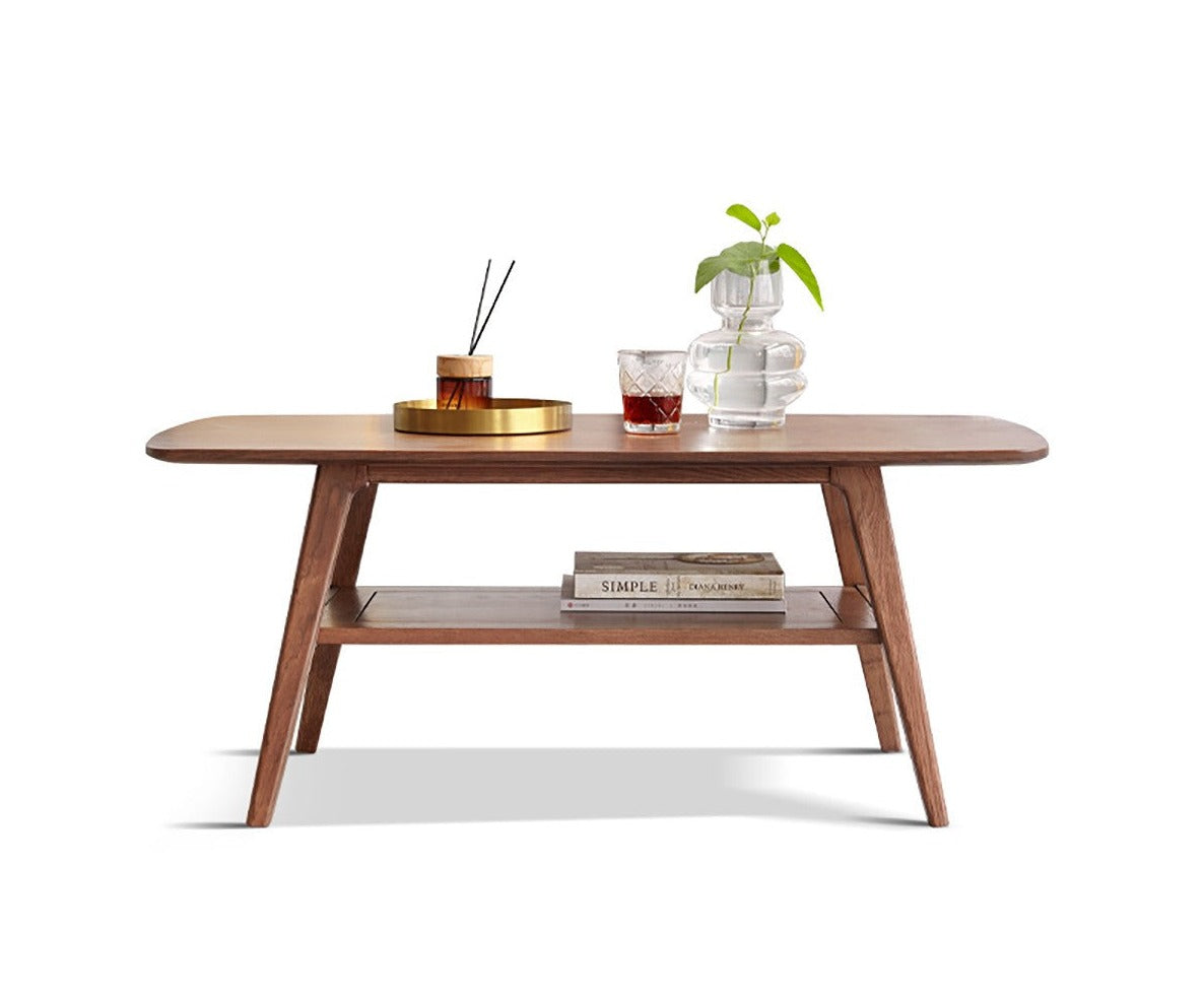 Solid Oak Wood Modern Coffee Table - Stylish & Durable Living Room Furniture for Home Decor