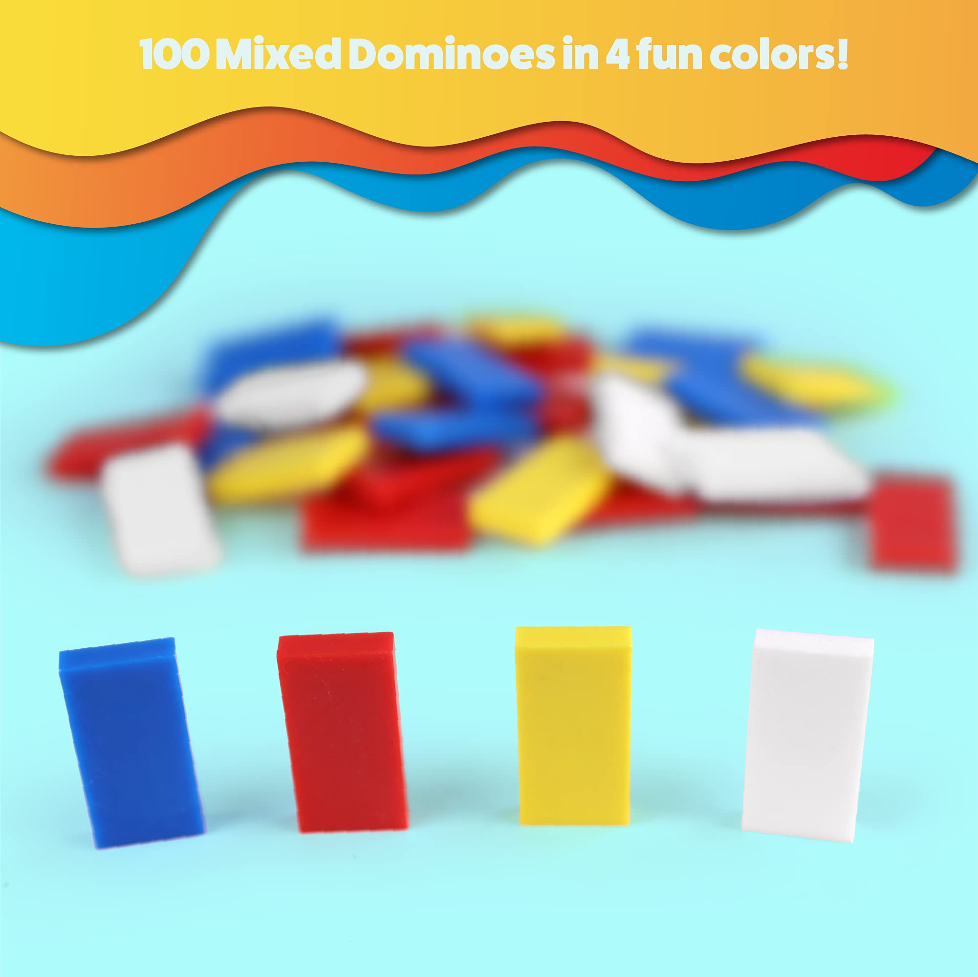 Bulk Dominoes Pro-Domino Kit | 300-Piece STEM Learning Toys, Family Board Games for Kids & Adults, Educational Building Blocks for Chain Reaction & Toppling Fun – Perfect for Classroom, Birthday Parties & Family Game Nights
