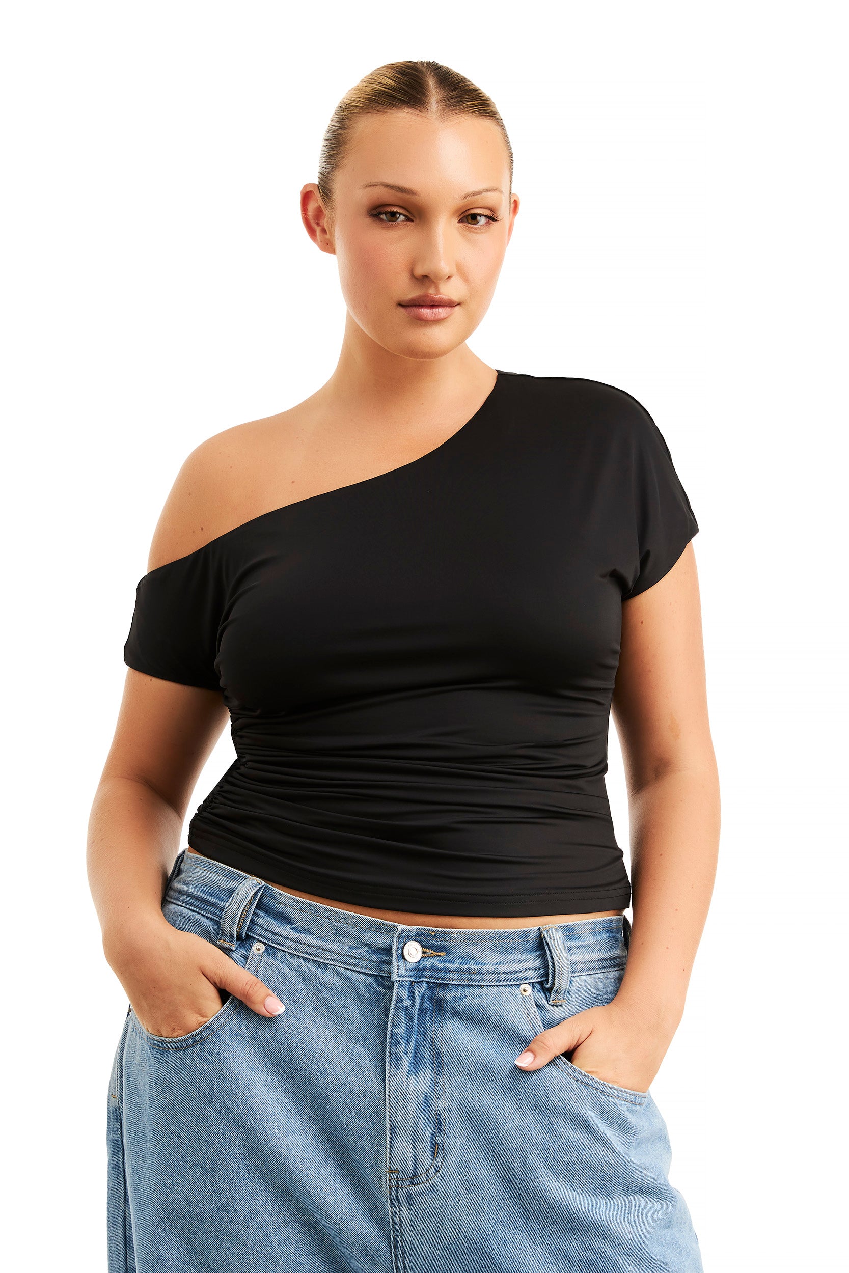 Katia Black Women's Casual Short Sleeve T-Shirt - Comfortable Everyday Wear for Work, Travel & Outings