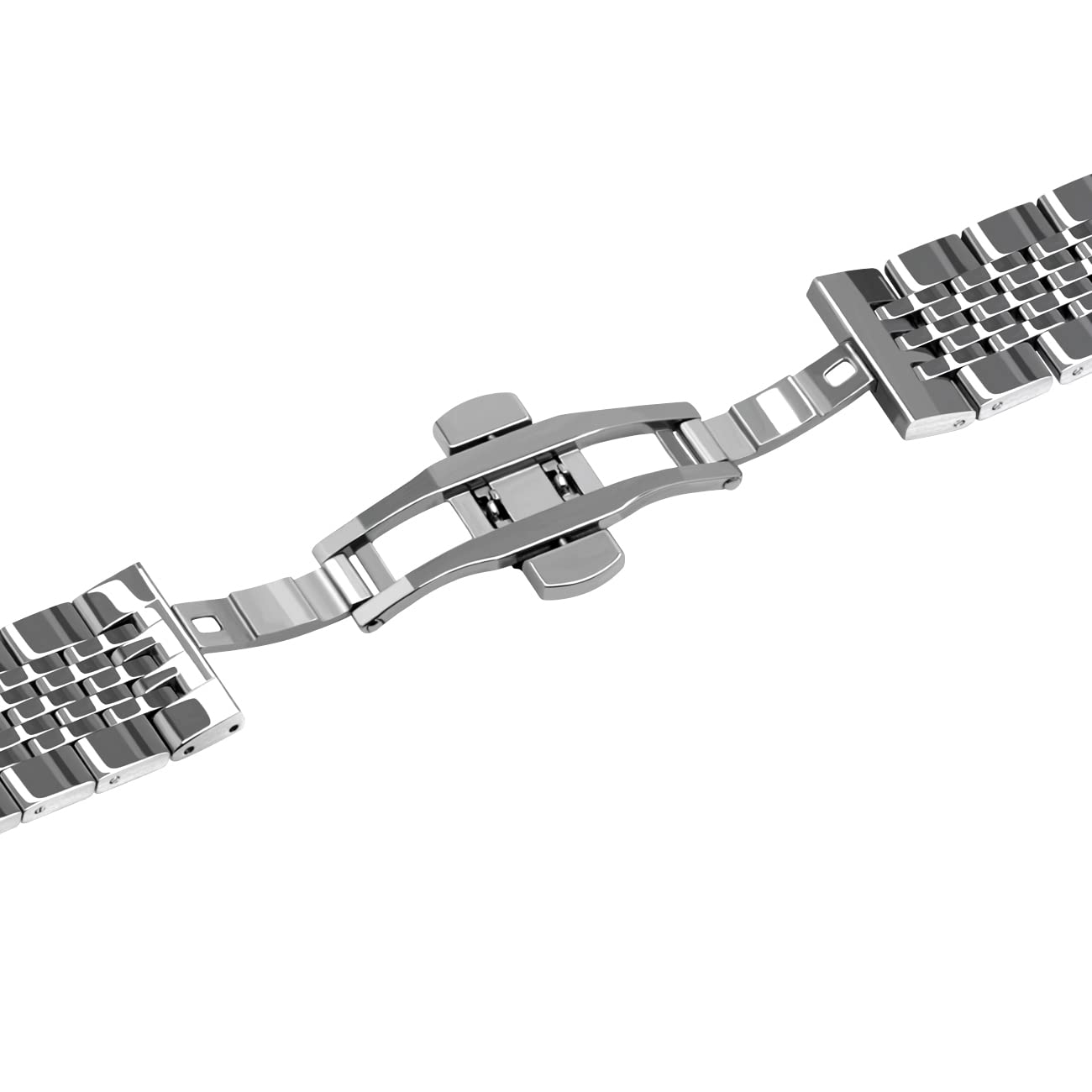 Premium Gold Silver Black Rose Stainless Steel Watch Band for Apple Watch 49mm 45mm 44mm 42mm 41mm 40mm 38mm - Compatible with iWatch Series 8/7/6/5/4/3/2/1/SE/Ultra - Glossy Metal Strap for Women & Men - Perfect for Workouts, Office & Everyday Wear