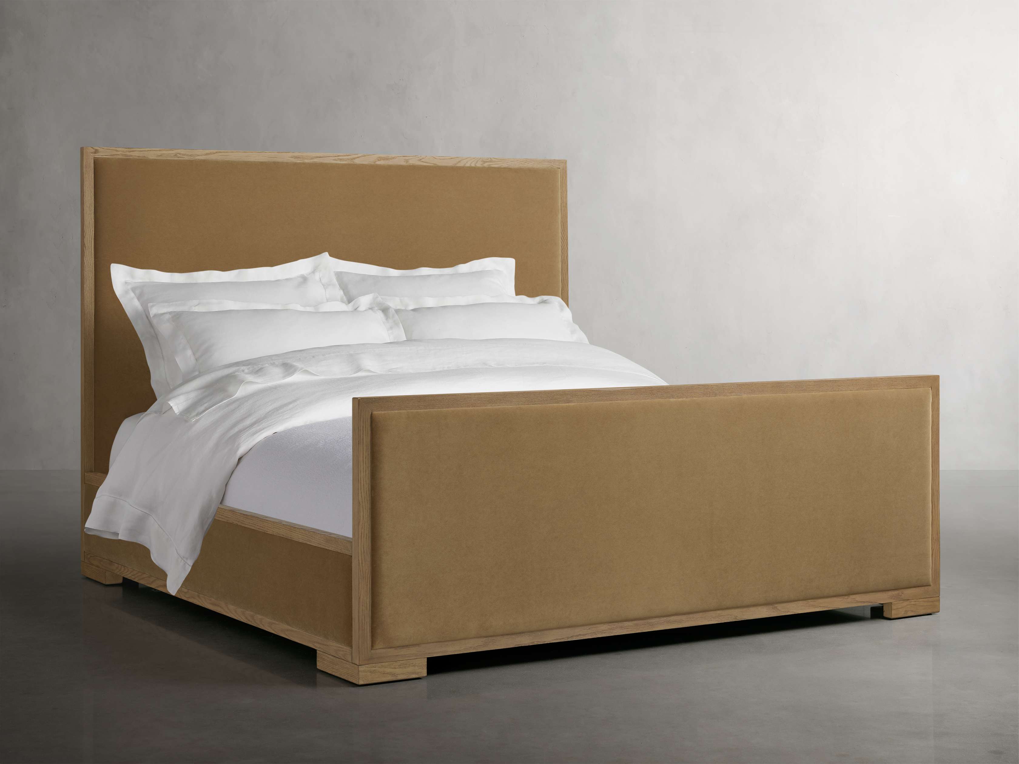 Darien Panel Bed with High Footboard - Queen Size Wooden Bed Frame for Bedroom - Perfect for Modern and Traditional Home Decor