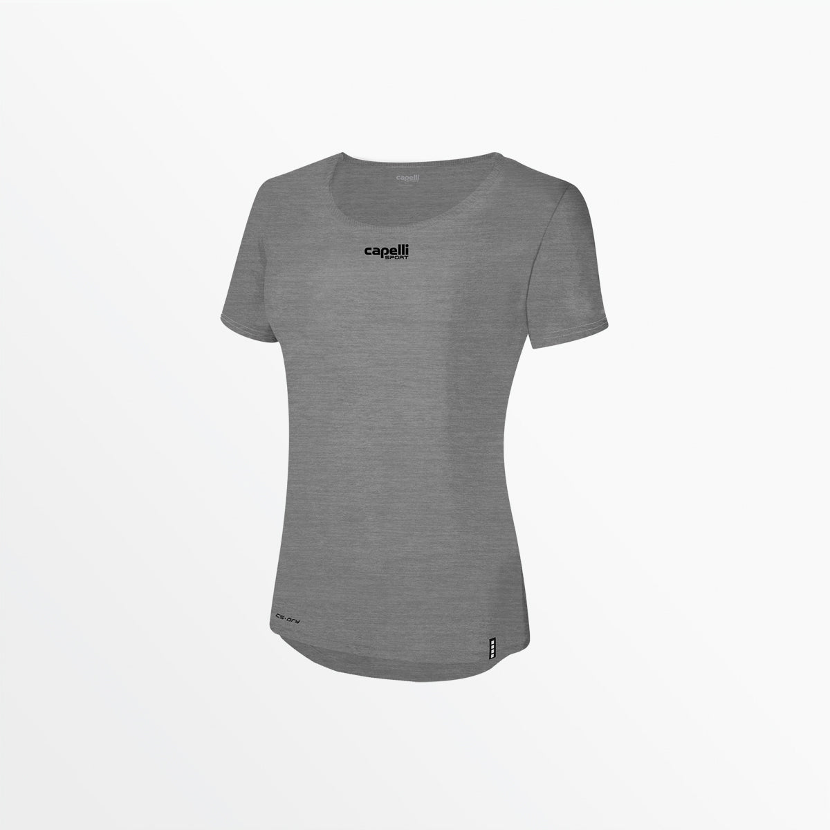 Women's CS Dry Scoop T-Shirt with Center Logo - Soft Cotton Casual Tee for Workout, Gym & Everyday Wear