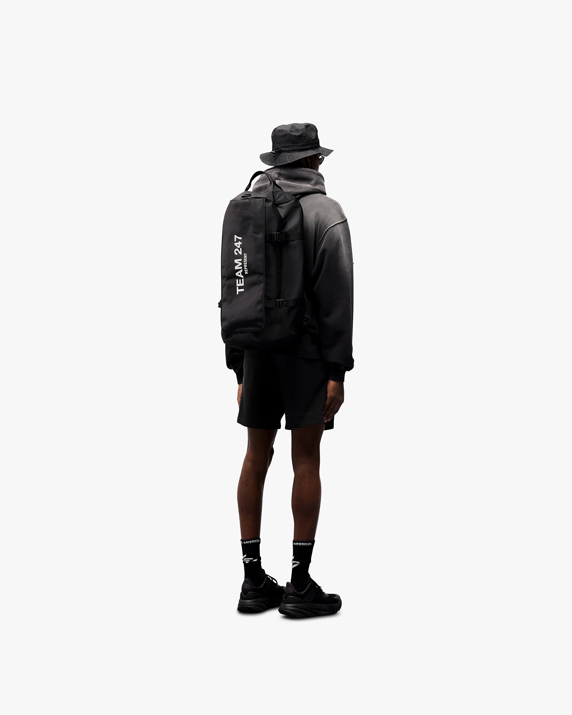 247 Motion Oversized Hoodie for Men & Women - Black - Cozy Pullover Sweatshirt for Streetwear, Lounge & Outdoor Activities