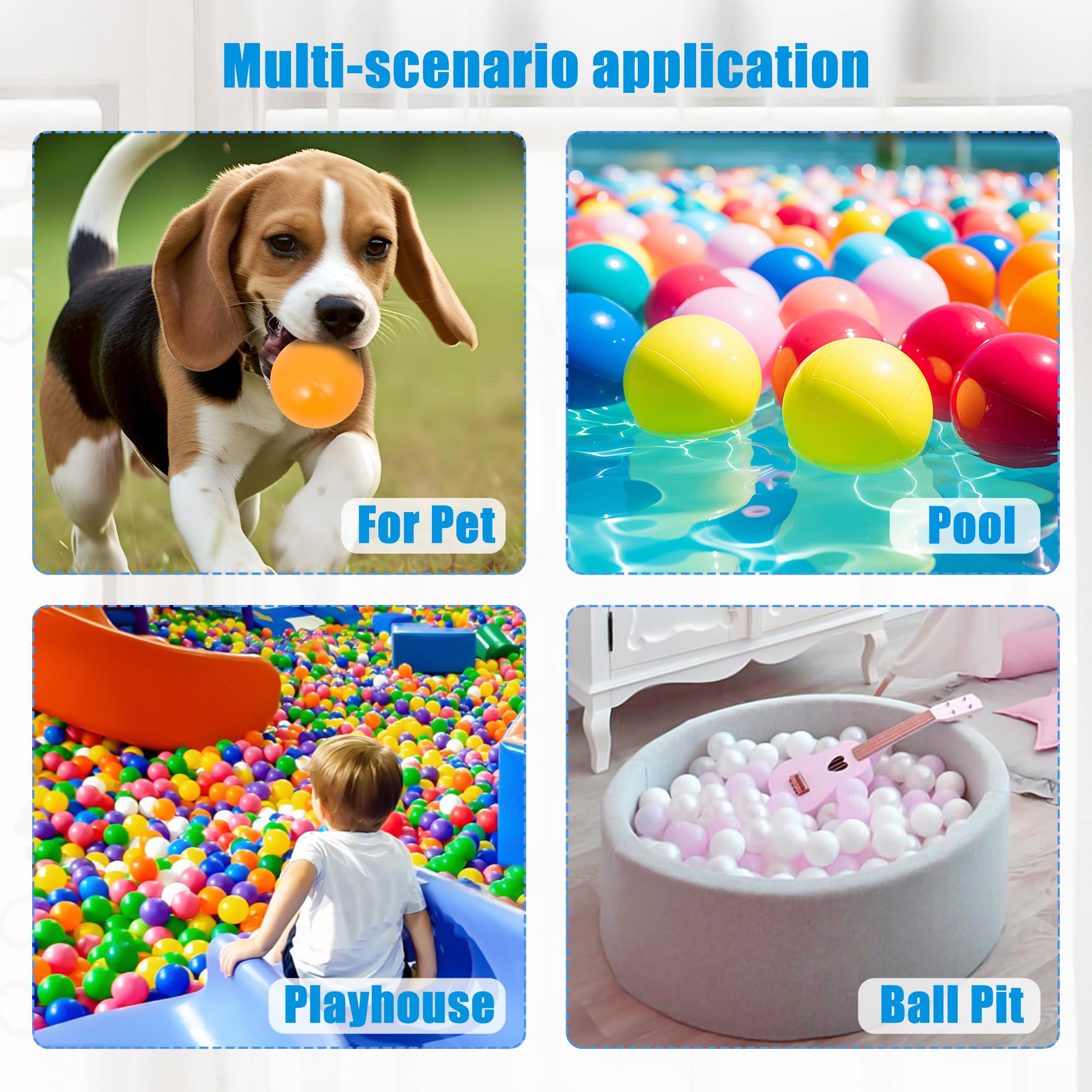 1000 Pack Yellow Soft Pit Balls for Kids Playhouse | BPA-Free, Crush-Proof 2.2 Inch Play Balls in 4 Colors | Perfect for Bounce Houses, Baby Pools & Birthday Parties | Safe Toddler Play, Daycare Activities & Indoor Ball Pits