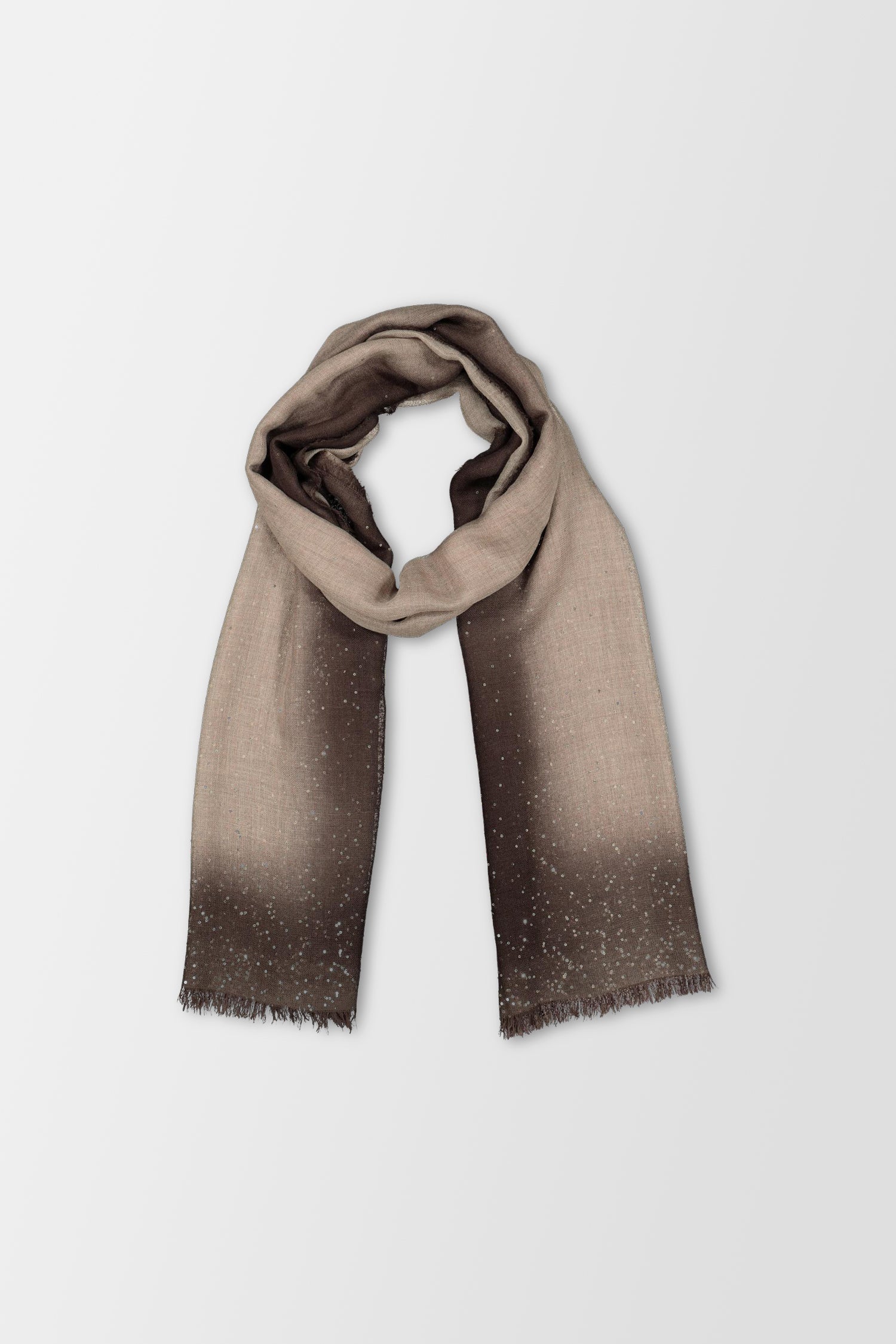 Faliero Sarti Brown Valeria Cashmere Scarf - Luxurious Soft Winter Wrap for Women - Perfect for Cold Weather, Office & Evening Outfits