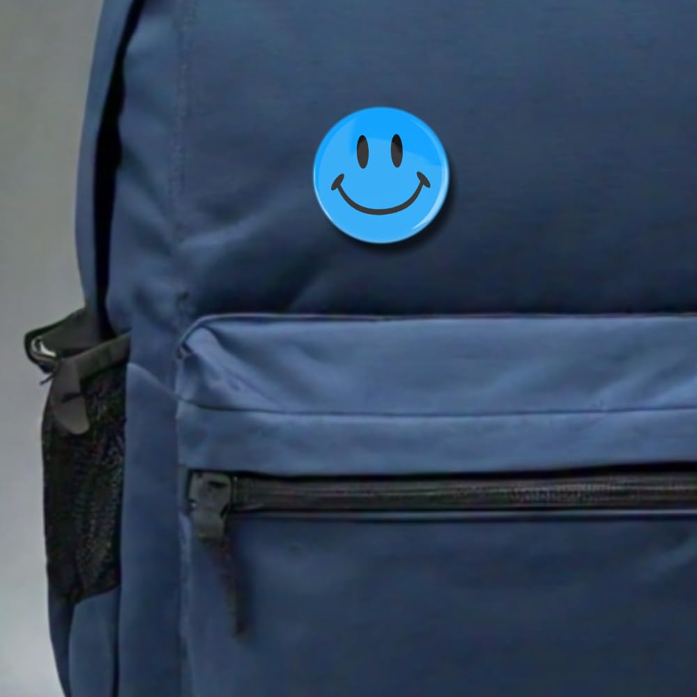 25 Pack Smiley Face Pinback Buttons - 1 Inch Round Emoji Badges with Durable Metal & Secure Pin Backing - Perfect for Backpacks, Jackets, Hats & DIY Crafts - Great for Parties, Giveaways, School Events & Everyday Fashion Accessories
