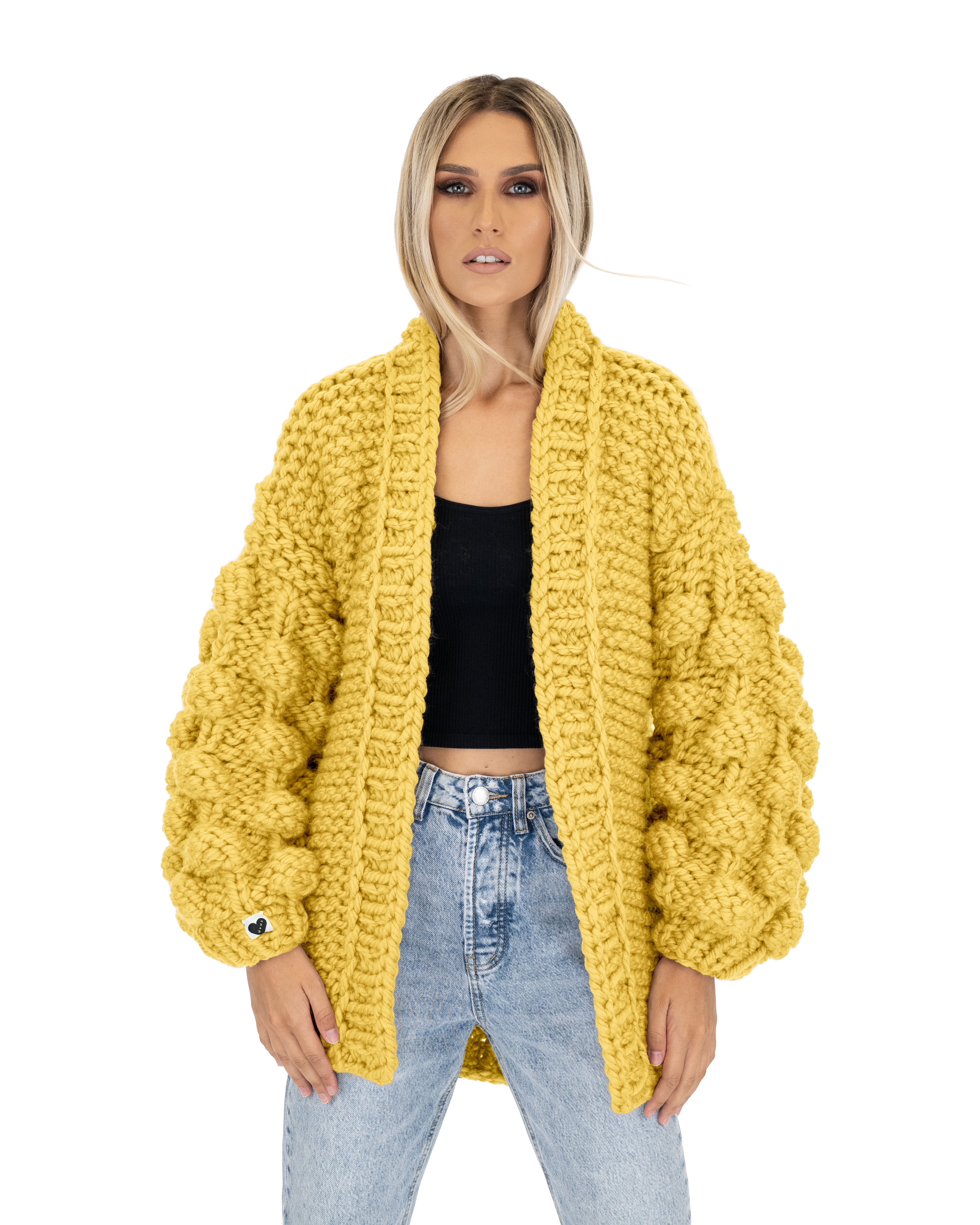 Stylish Bubble Sleeve Cardigan for Women - Soft Knit Open Front Sweater | Perfect for Office, Date Night & Casual Outfits
