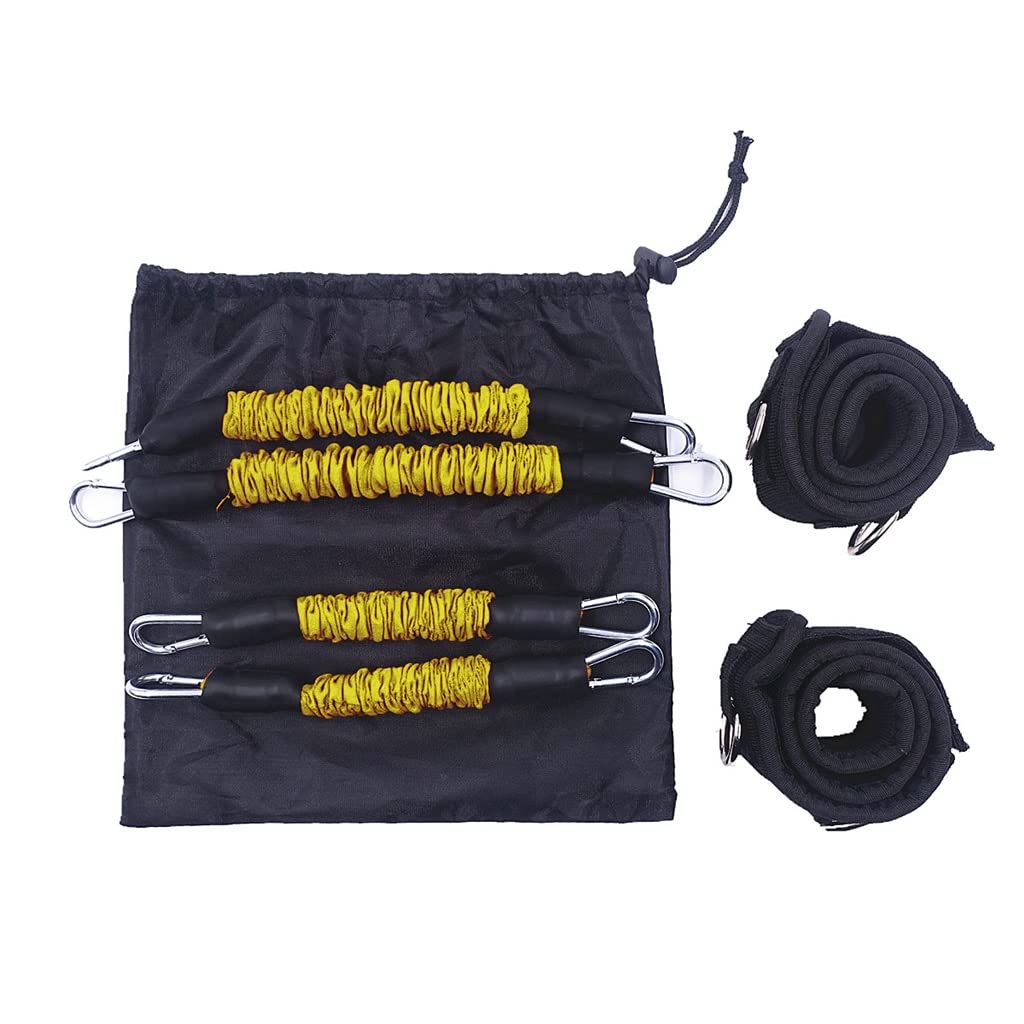 WSSBK 120 LB Resistance Bands Set for Thigh & Leg Workouts - Strength Training Equipment for Football, Squats, Butt & Speed Training (Yellow, 1 Set) - Perfect for Home Gym, CrossFit & Athletic Performance