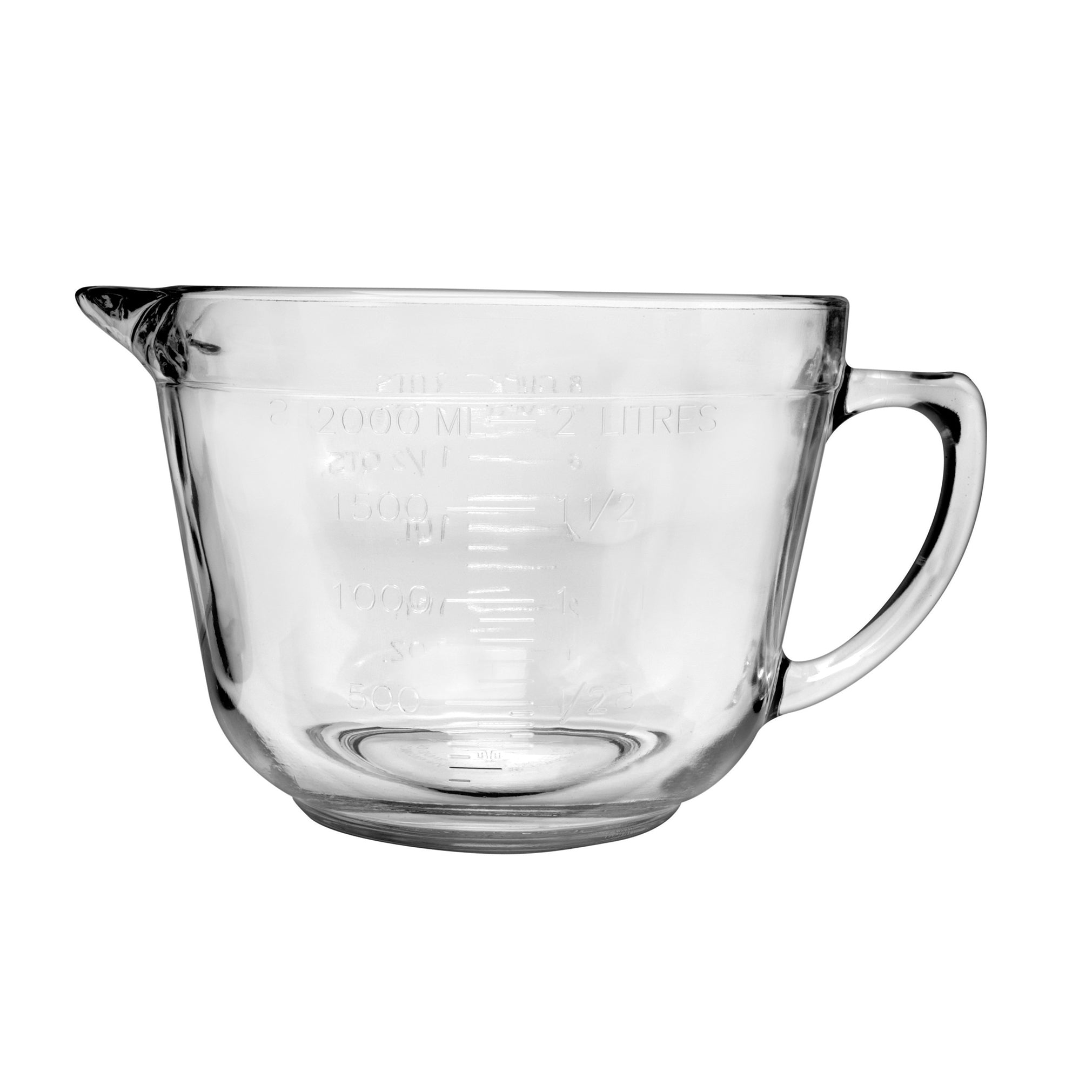 Anchor Hocking 81605AHG18 64 oz Glass Batter Bowl - Perfect for Baking, Mixing & Serving - Ideal for Cakes, Pancakes & Cookie Dough