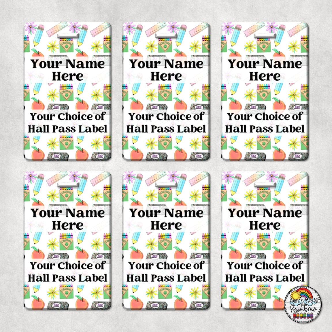 Premium Teacher Hall Pass Set - Durable & Customizable Hall Passes for Classroom Management - Perfect for Elementary, Middle & High School Teachers