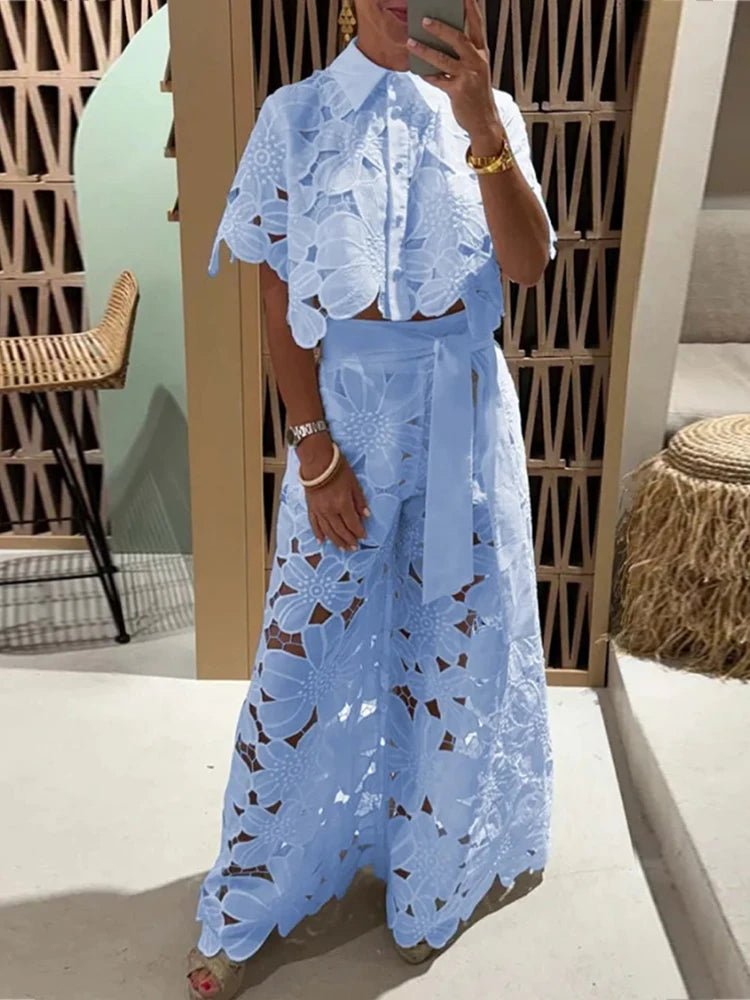Elegant Women's 2-Piece Summer Outfit Set - Cardigan & Top Combo for Casual Wear, Office, and Date Nights