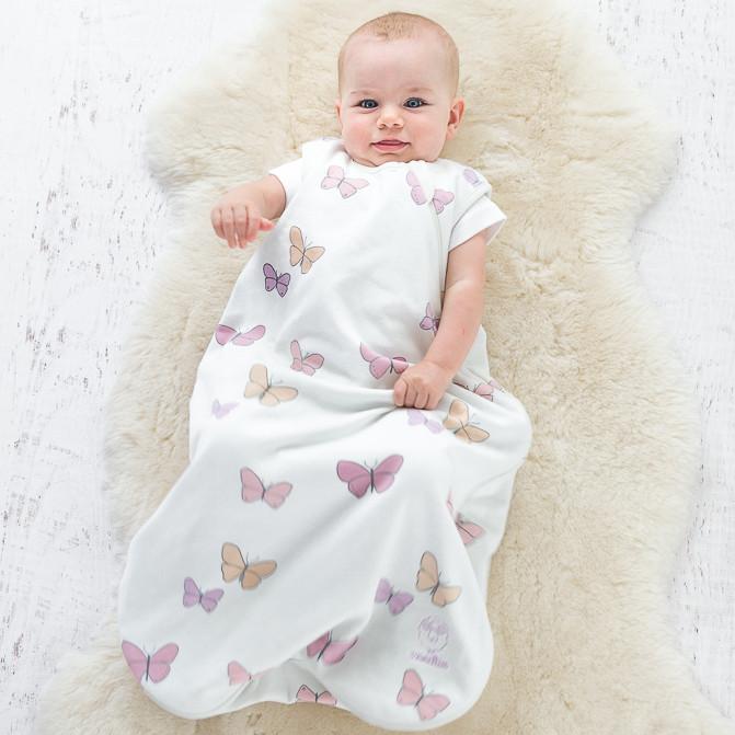 4 Season Baby Sleeping Bag - Merino Wool & Organic Cotton, Soft & Breathable for Newborns & Toddlers - Perfect for Nursery, Travel & Outdoor Adventures