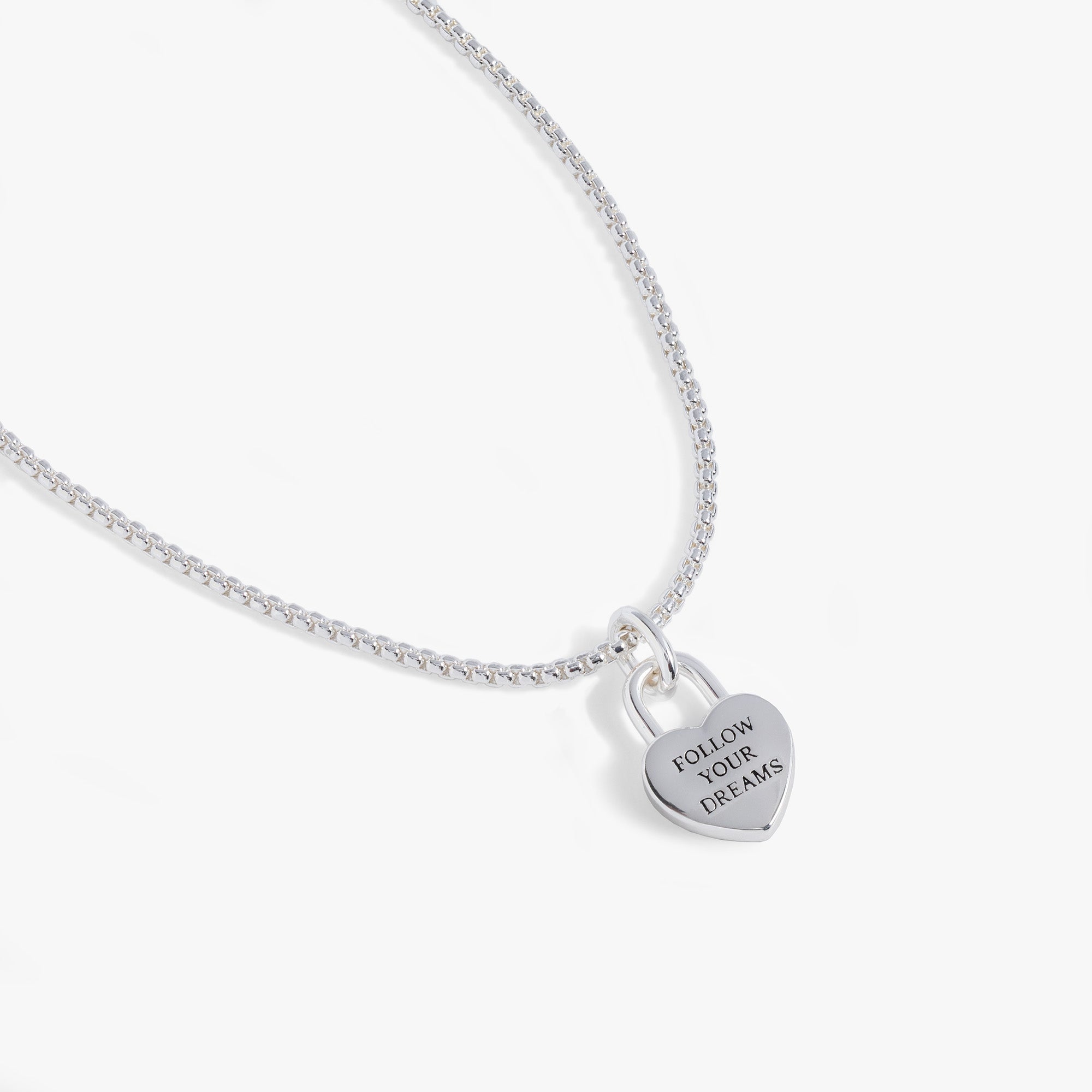 Follow Your Dreams Heart Lock Necklace - Romantic Gift for Her, Valentine's Day, Anniversary & Special Occasions