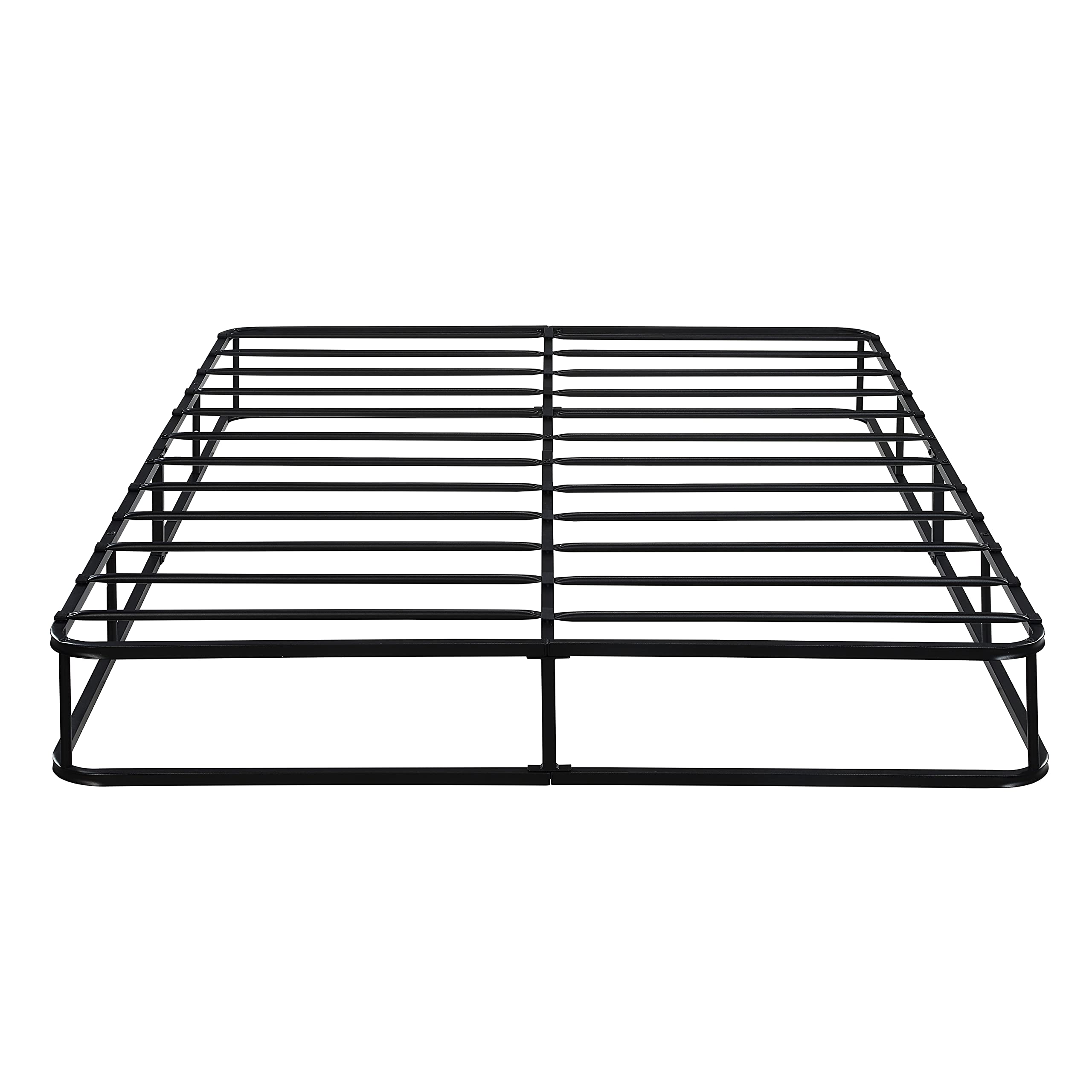 Lexicon Linden Mattress Foundation - Queen Size Bed Frame with Strong Support, White Wooden Slats - Perfect for Bedroom, Guest Room & Dormitory Furniture