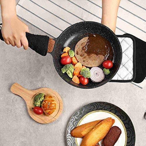 Heat Resistant Cotton Terry Oven Pot Holders - Set of 6 (7