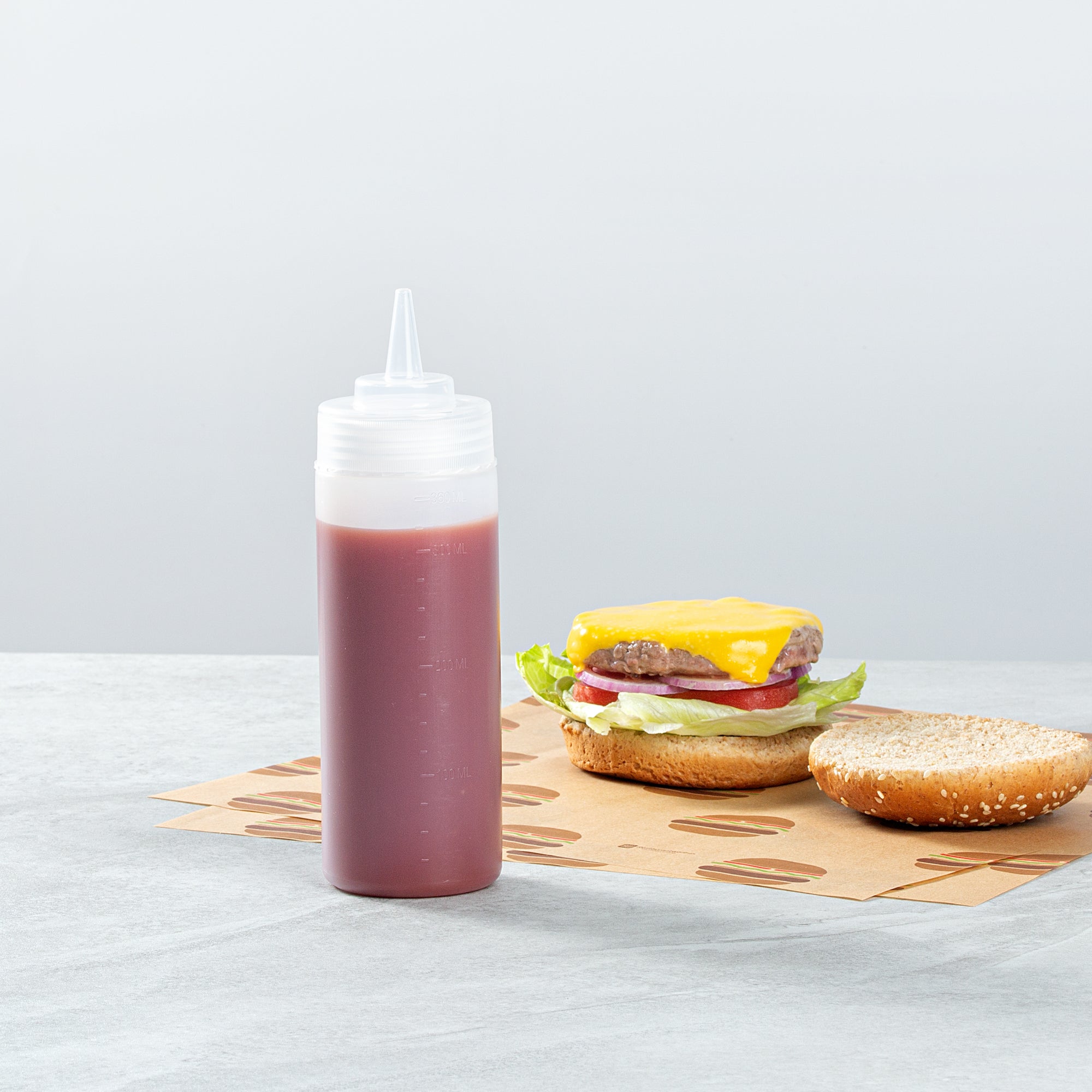 12 oz Clear Plastic Squeeze Bottles with Precision Tip - 2.25