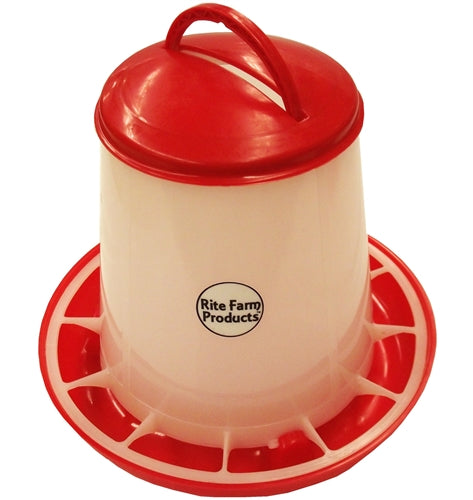 Small Rite Farm Products 2 lb Poultry Feeder - Durable Plastic Chicken Feeder for Hens, Chicks & Ducks - Perfect for Coops, Backyard Farms & Homesteading