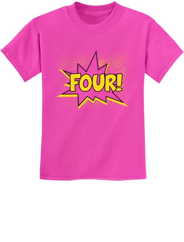4th Birthday Shirt for Boys & Girls - Superhero Themed 4 Years Old Gift - Kids Party T-Shirt - Perfect for Birthday Celebrations, Photo Shoots & Special Occasions