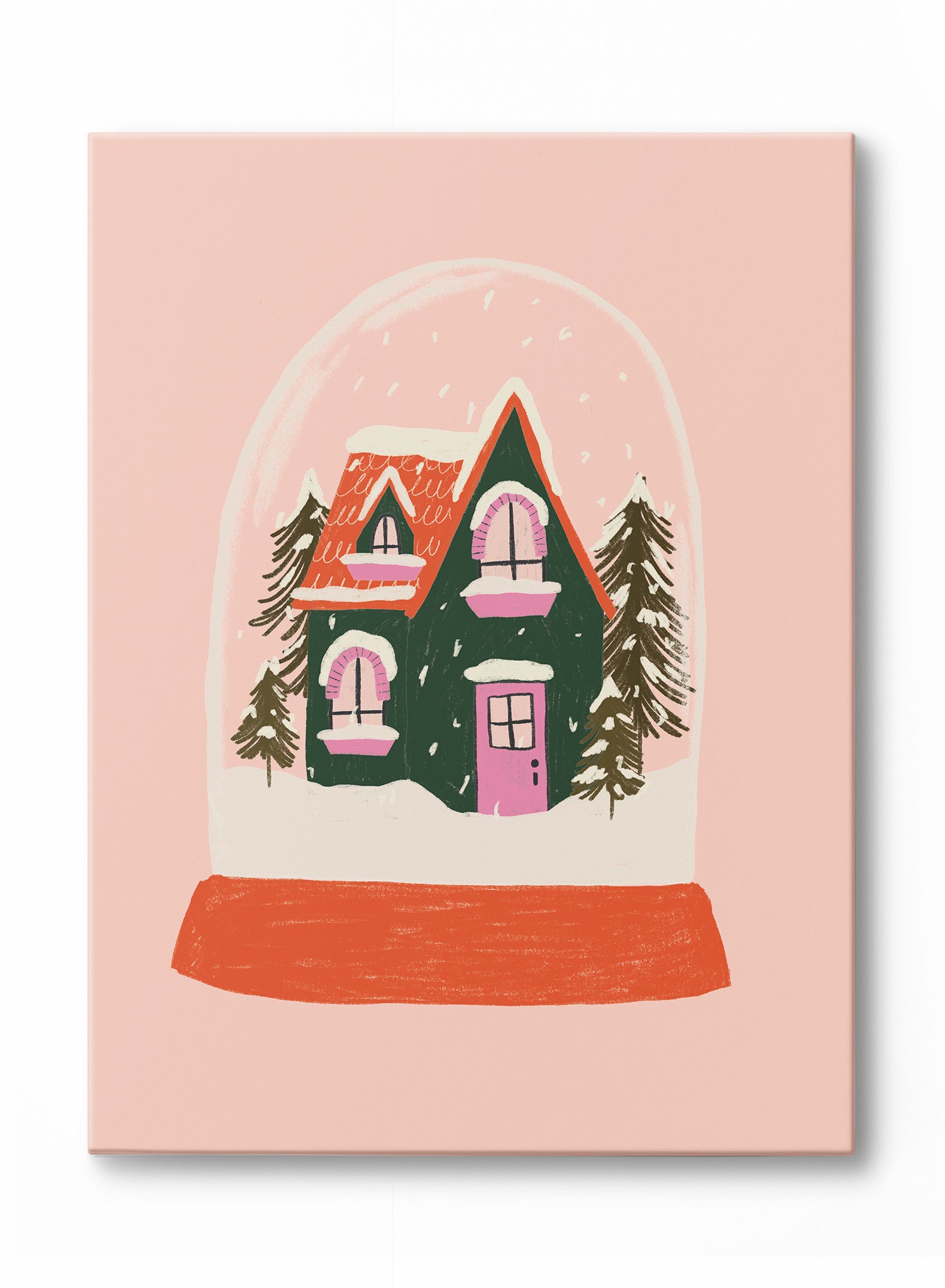 Home and Hearth Snow Globe with Canvas - Elegant Winter Decoration for Christmas, Home Décor & Gift Giving | Perfect for Mantel Displays, Holiday Centerpieces & Cozy Seasonal Ambiance