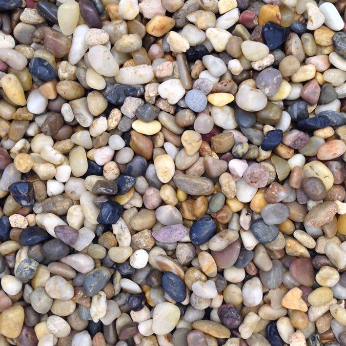 Natural Aquarium Fish Tank Pebbles Stones Mix 0.5-1cm, 2kg - Decorative Gravel for Freshwater & Saltwater Tanks, Betta Fish, Shrimp Habitats