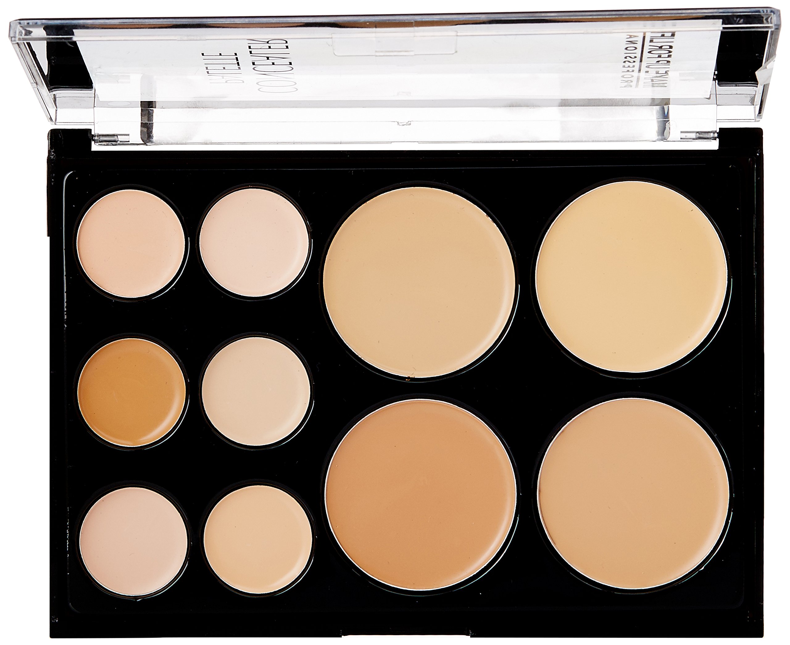 Professional 10 Color Concealer Palette - Make Up for Life - 19g - Brown - Perfect for Contouring, Highlighting & Dark Circle Coverage