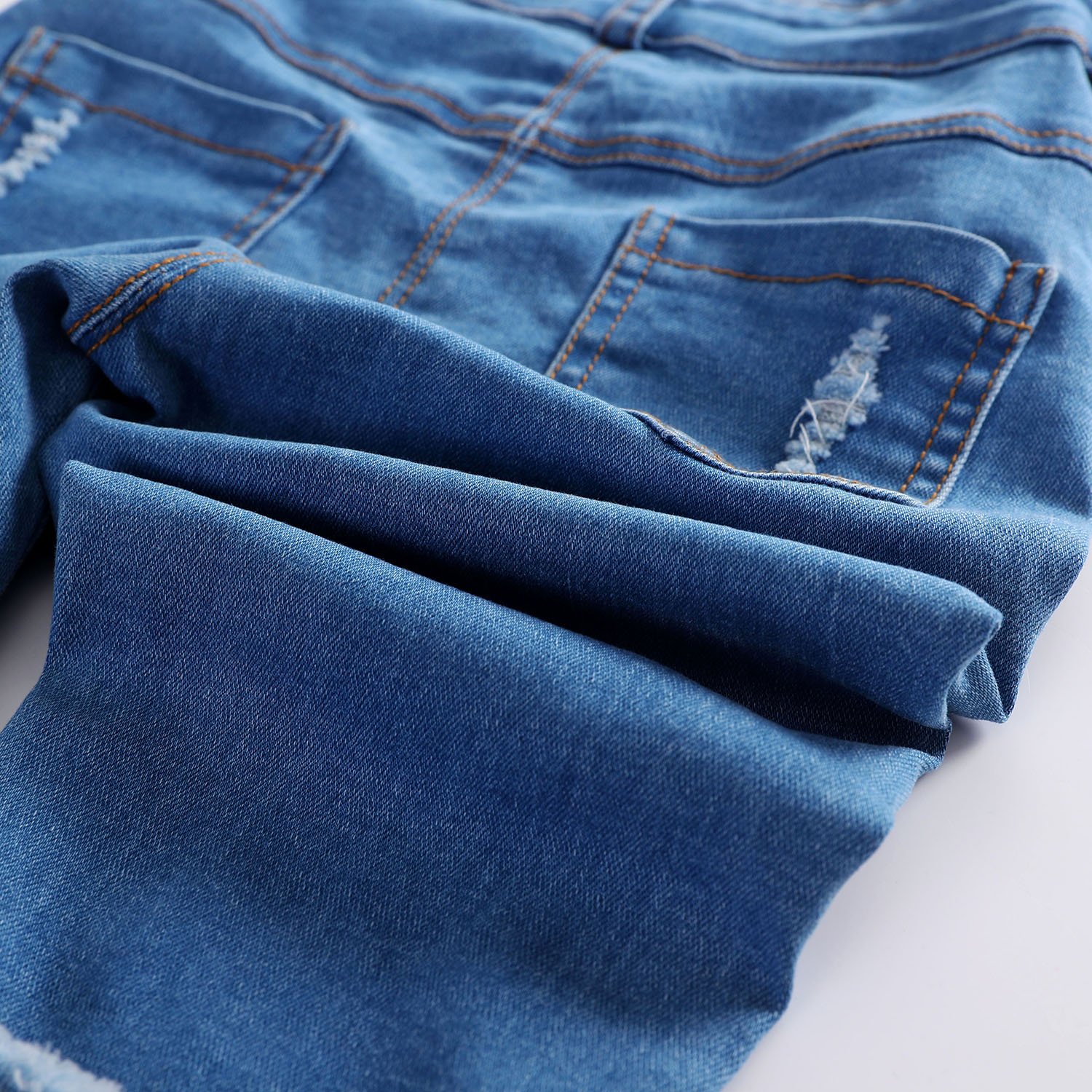 KIDSCOOL SPACE Light Blue Denim Overalls for Baby & Toddler Boys Girls - Durable Jean Workwear Dungarees for Playtime, Outdoor Adventures & Casual Wear